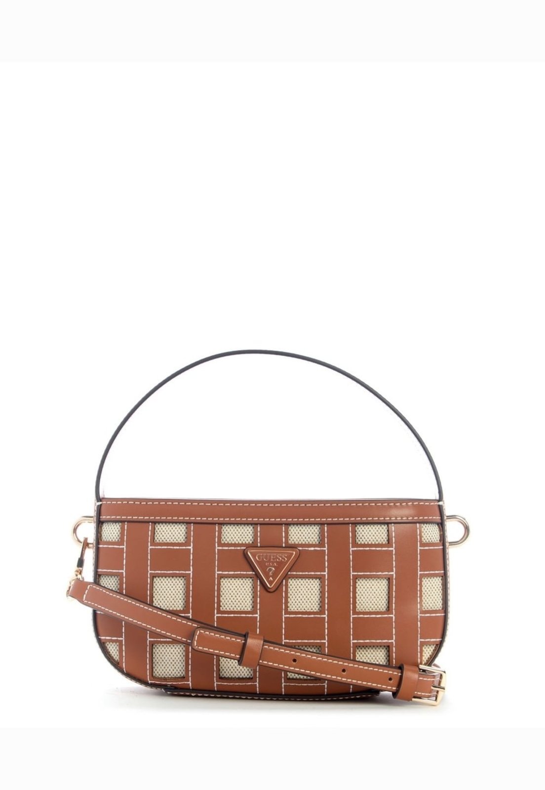 Bolsa Guess Frankie Mini Hobo Caramelo
