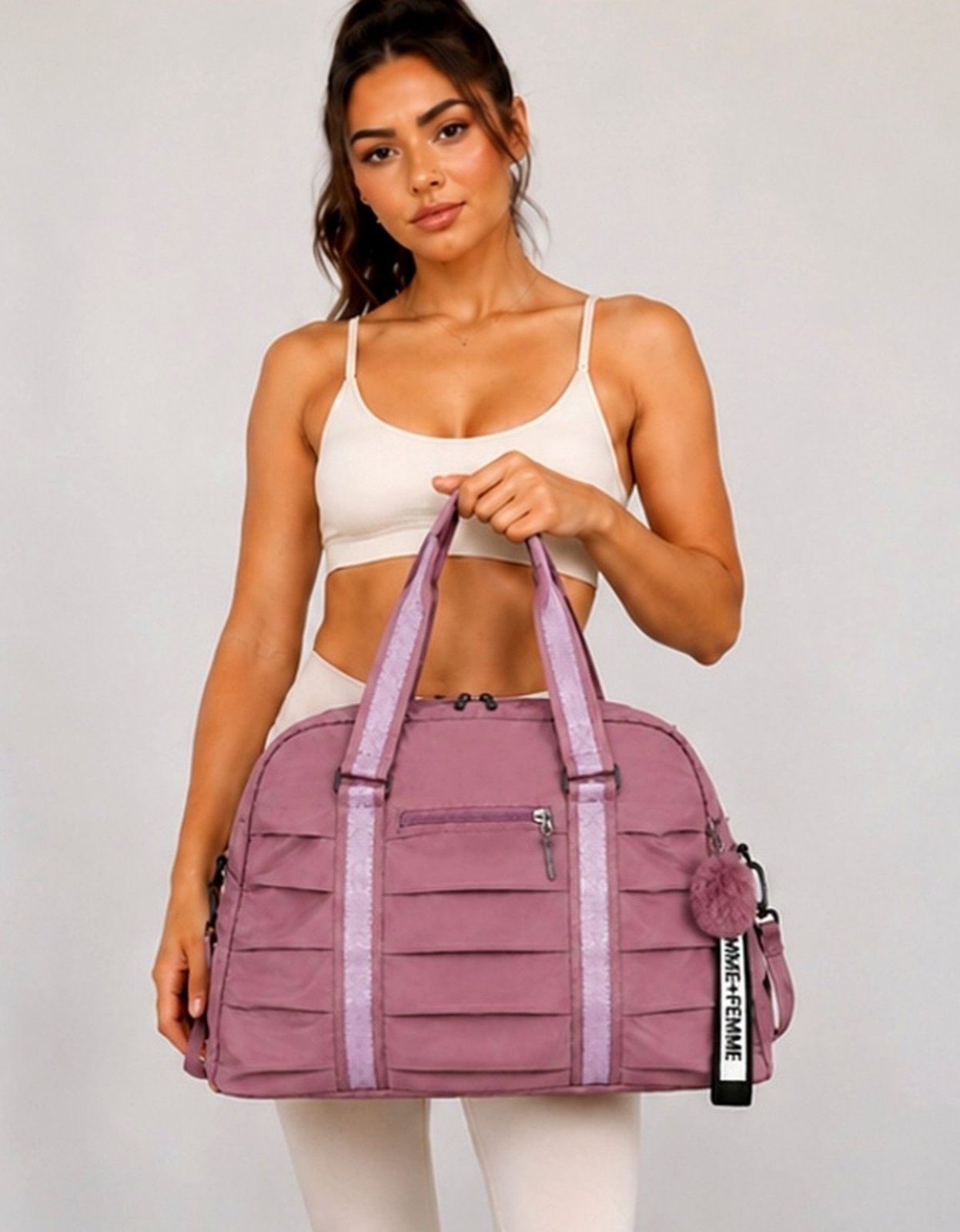Bolsa Feminina Grande de Ombro com Alça Transversal Viagem Treino Dia a Dia Fitness
