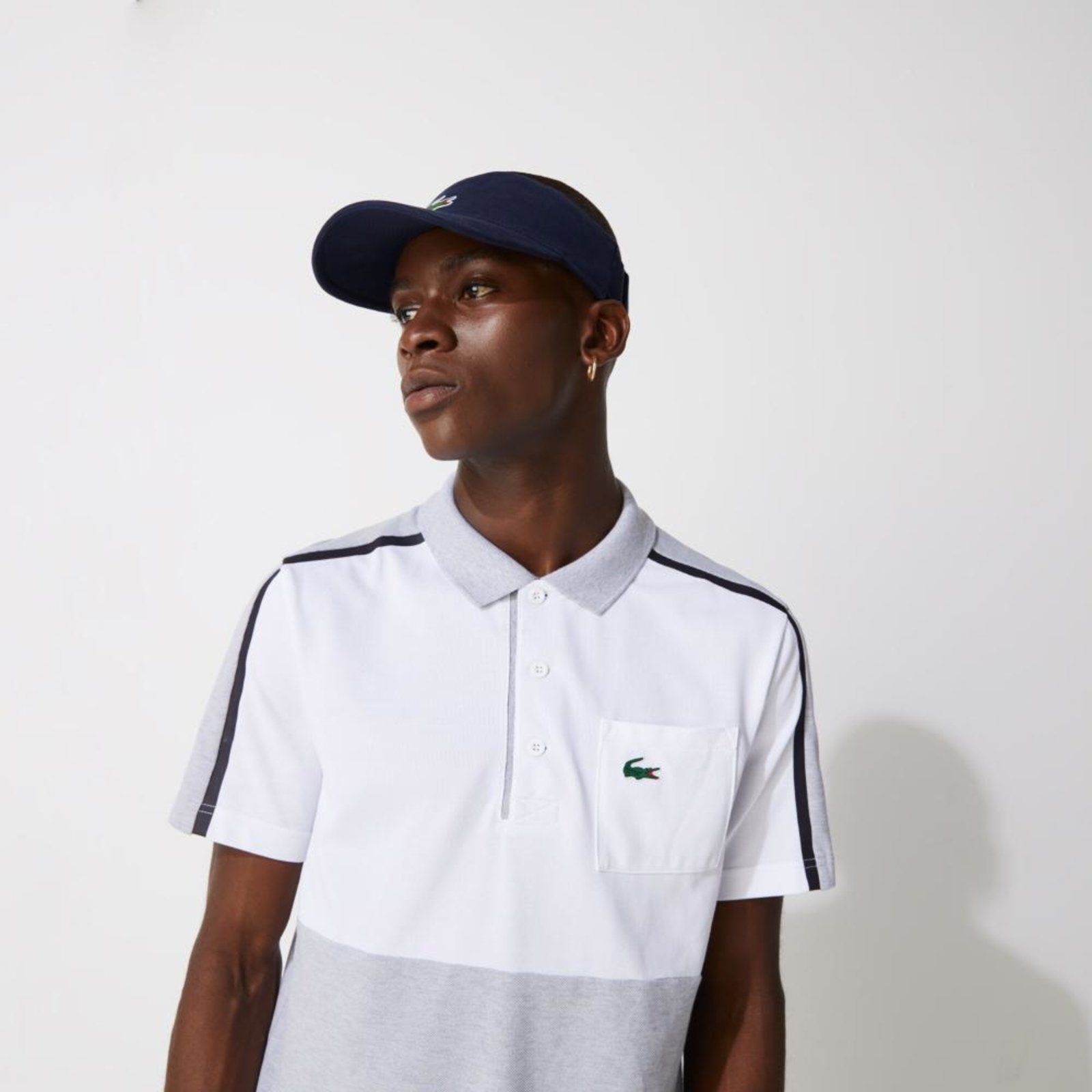 Vista 2 Viseira Masculina Lacoste Sport Tennis Em Piqué E Fleece Lacoste azul