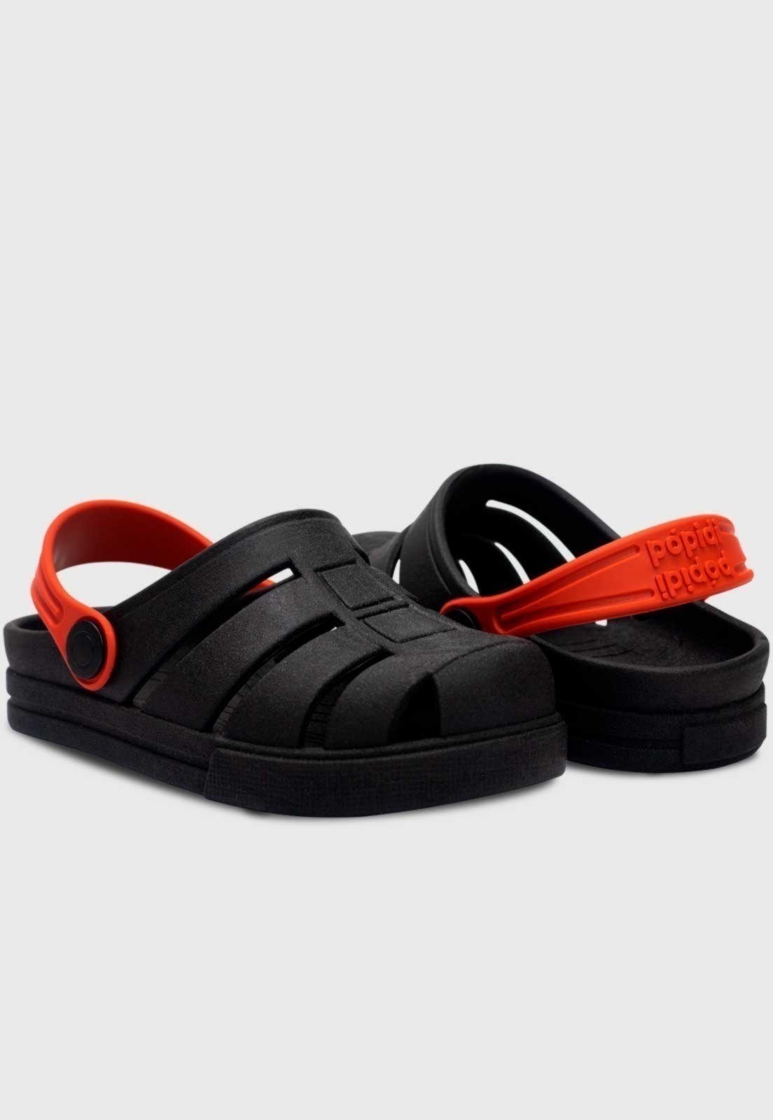 Vista 3 Infantil - Sandália Babuche Pópidi preto Pópidí preto