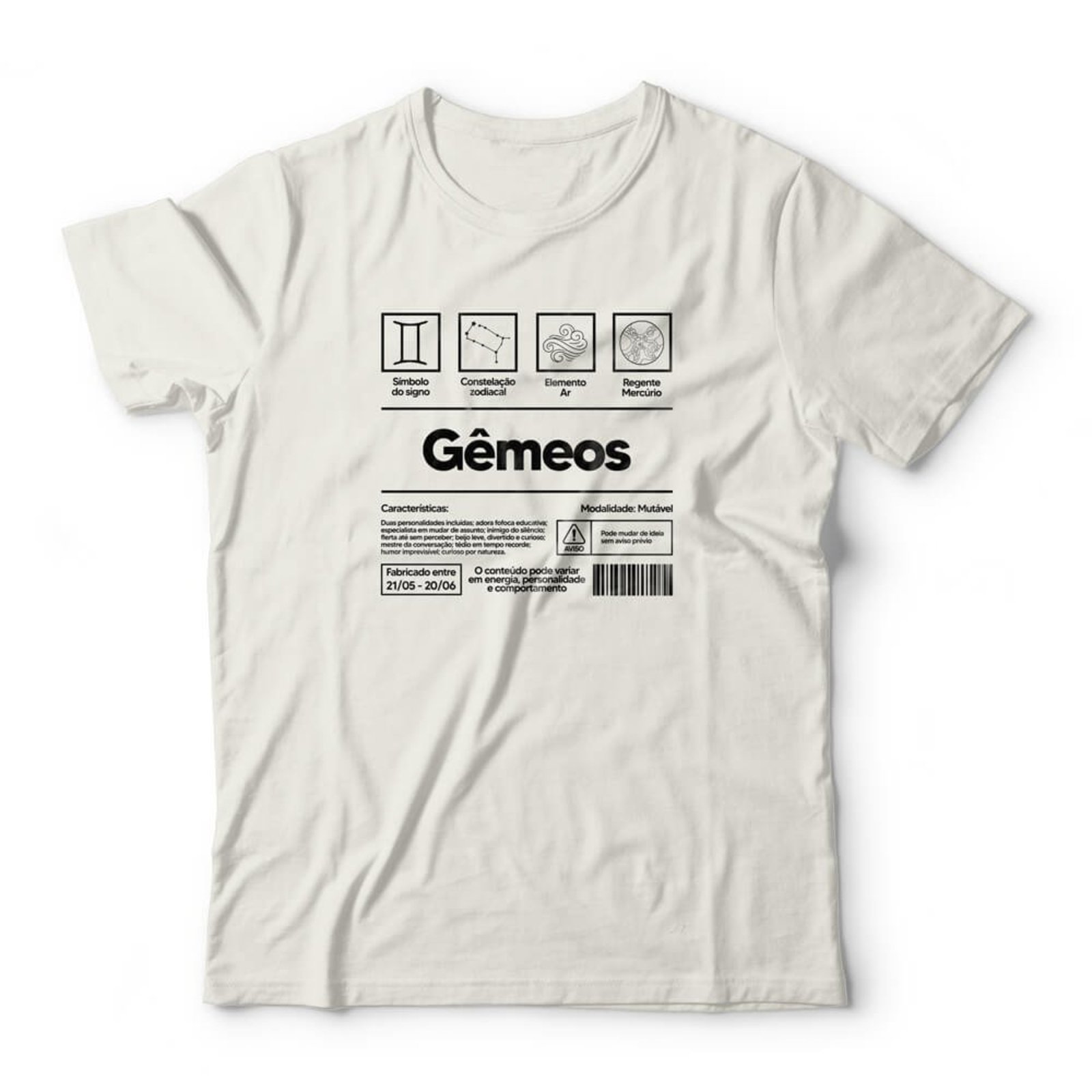 Camiseta Gêmeos - Off White
