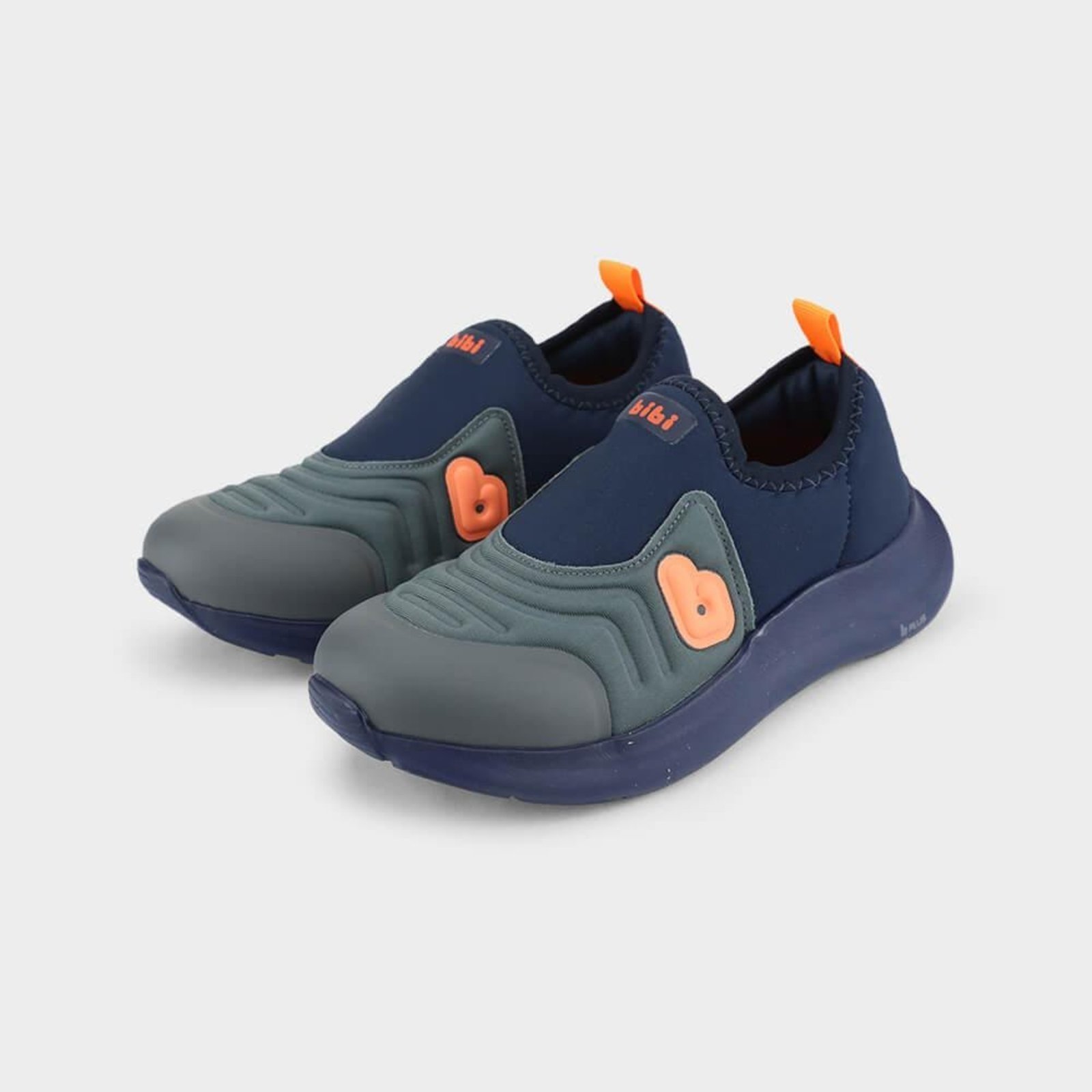 Vista 3 Infantil - Tênis Bibi Action Marinho com Cinza 25 Calçados Bibi azul Calçados Bibi azul