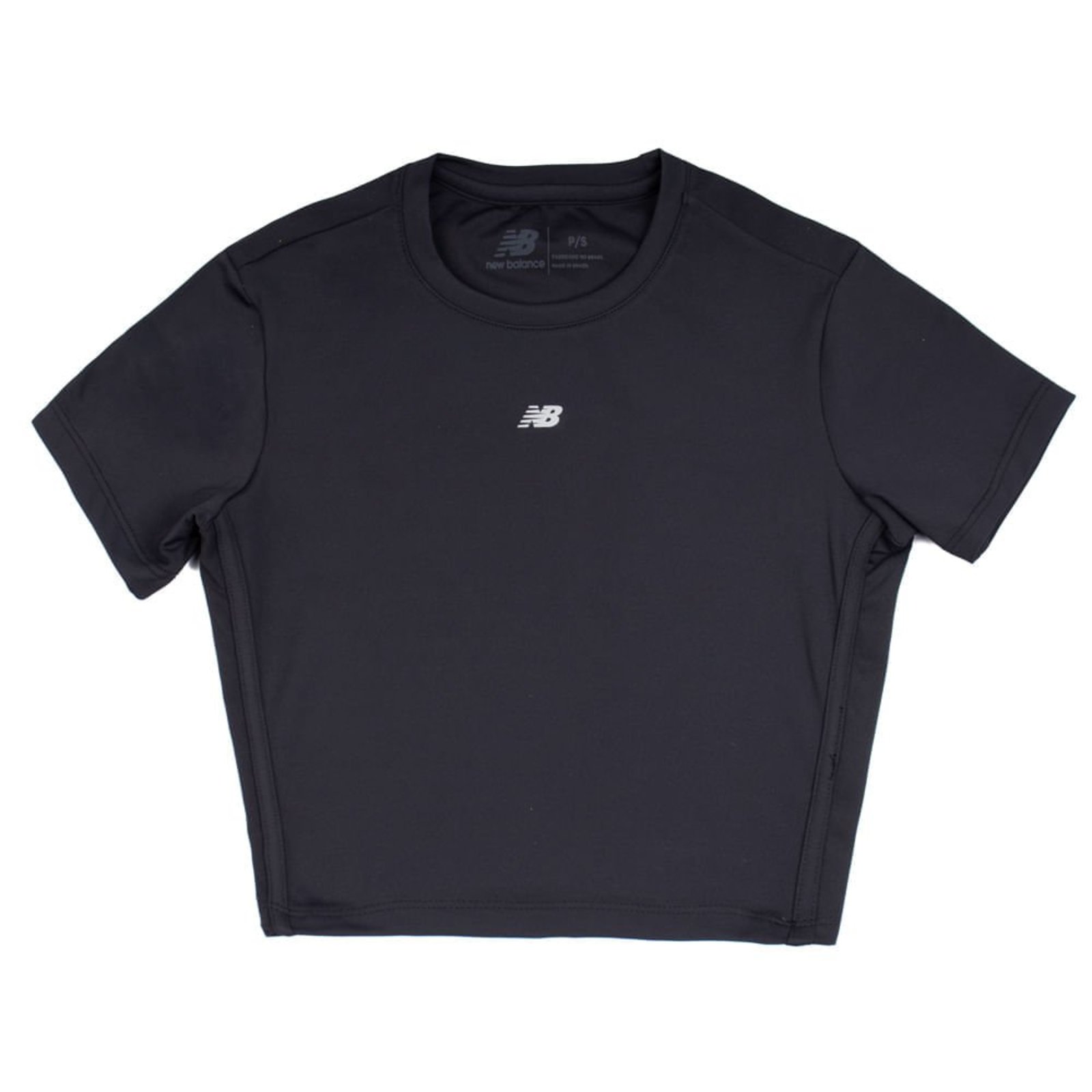 Vista 2 Cropped Feminino New Balance Harmony Rib preto New Balance preto