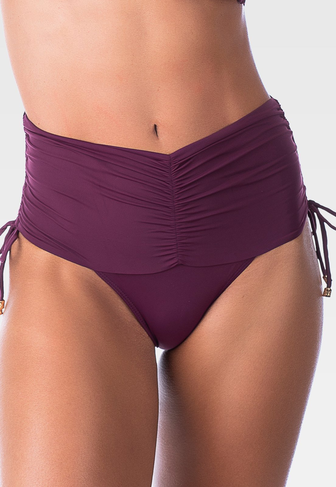 Calcinha Summer Soul Hot Pants Cós Franzido Com Amarração Roxa