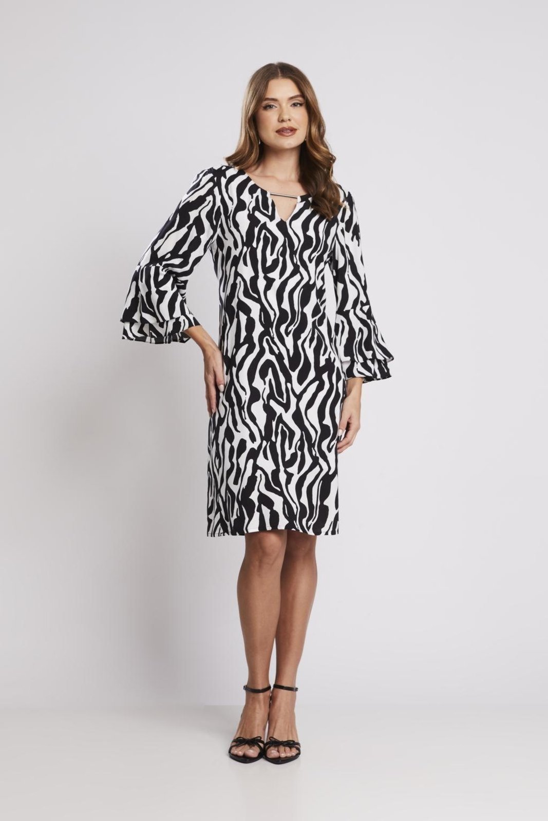 Vestido Rubinella Estampado Zebra Unica