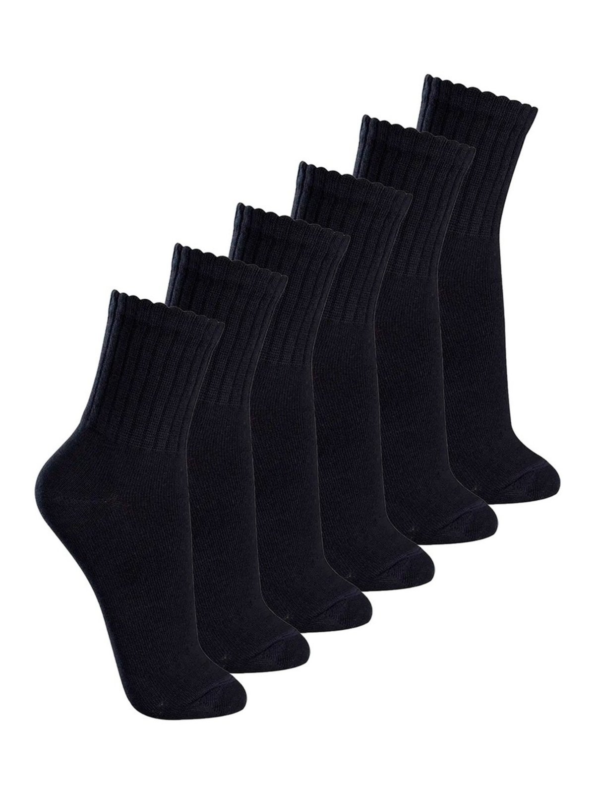 Kit com 6 Pares de Meias Esportiva Cano Médio Lupo 3290-009