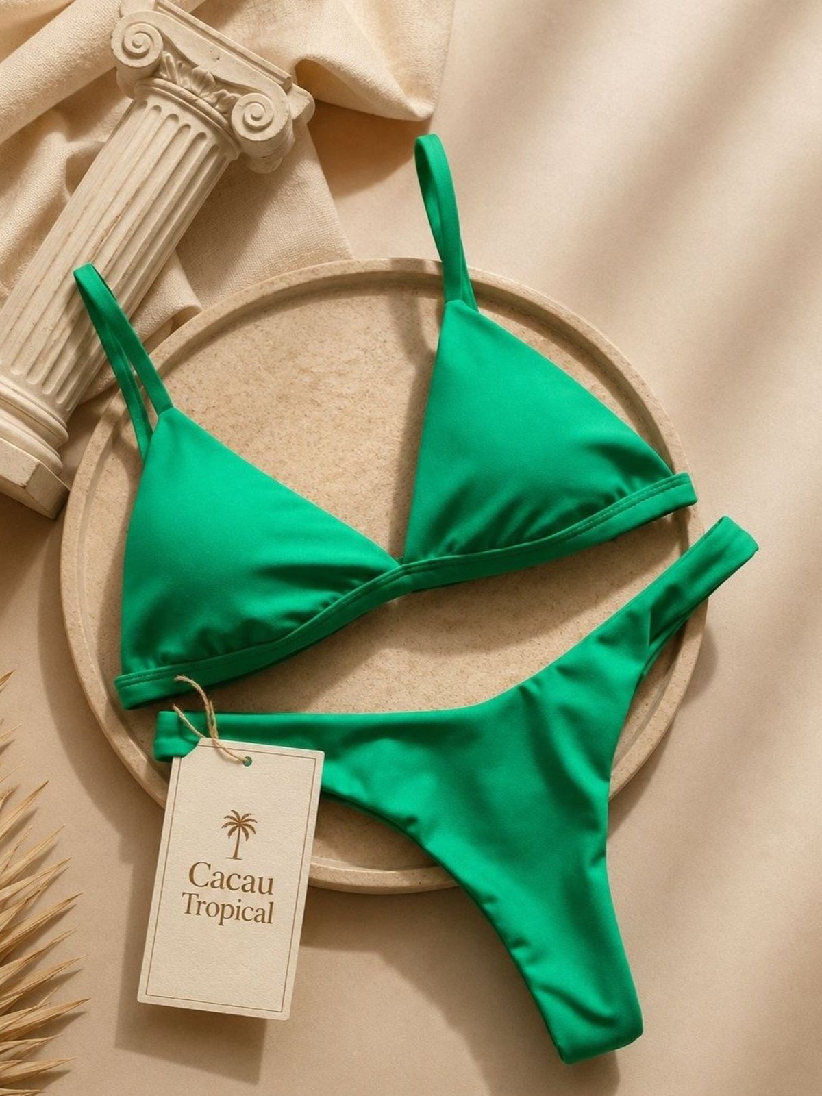 Biquíni Verde Tropical Premium Cacau Tropical Elegância, Conforto e Caimento Perfeito