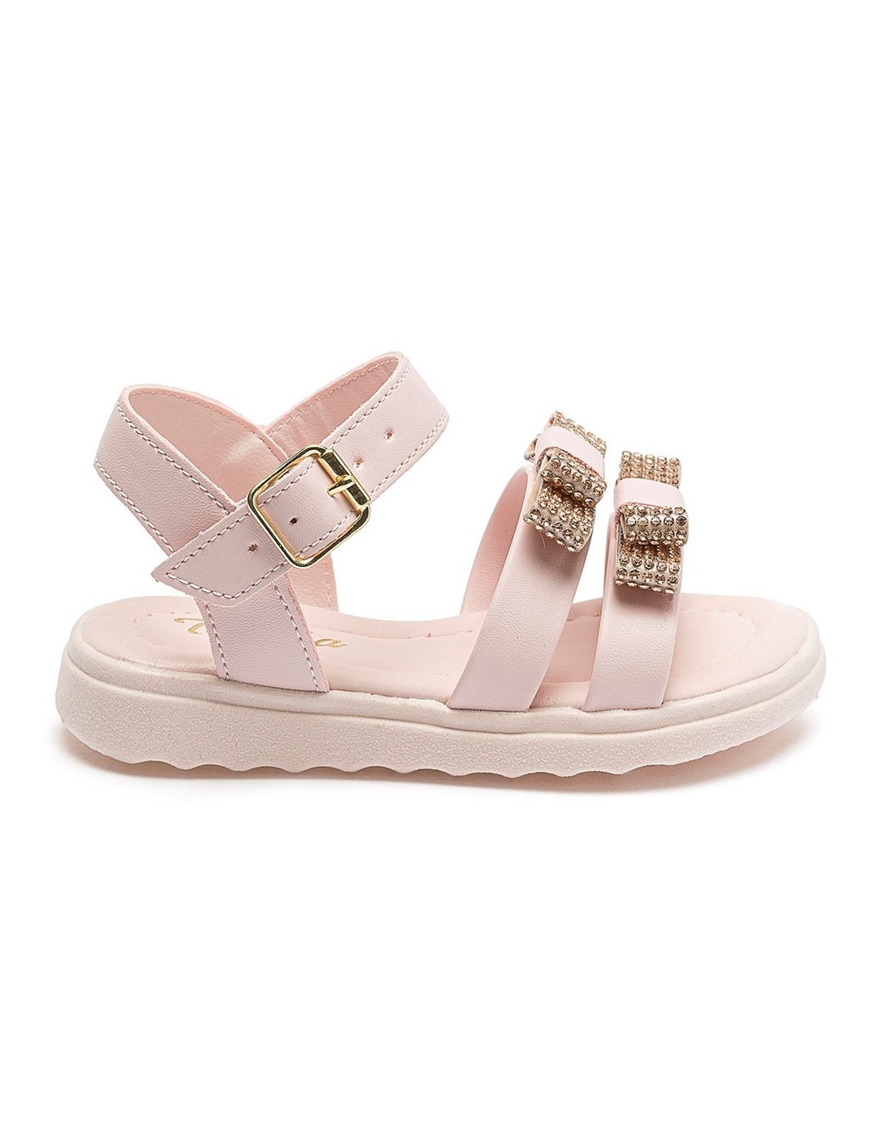 Infantil - Sandália Menina Tininha Festa Laço Strass Rosa