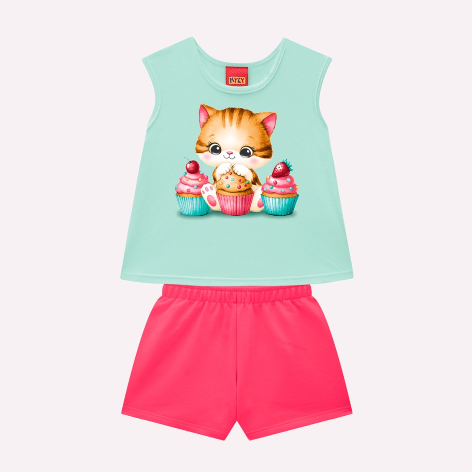 Infantil – Conjunto Menina em Algodão Kyly