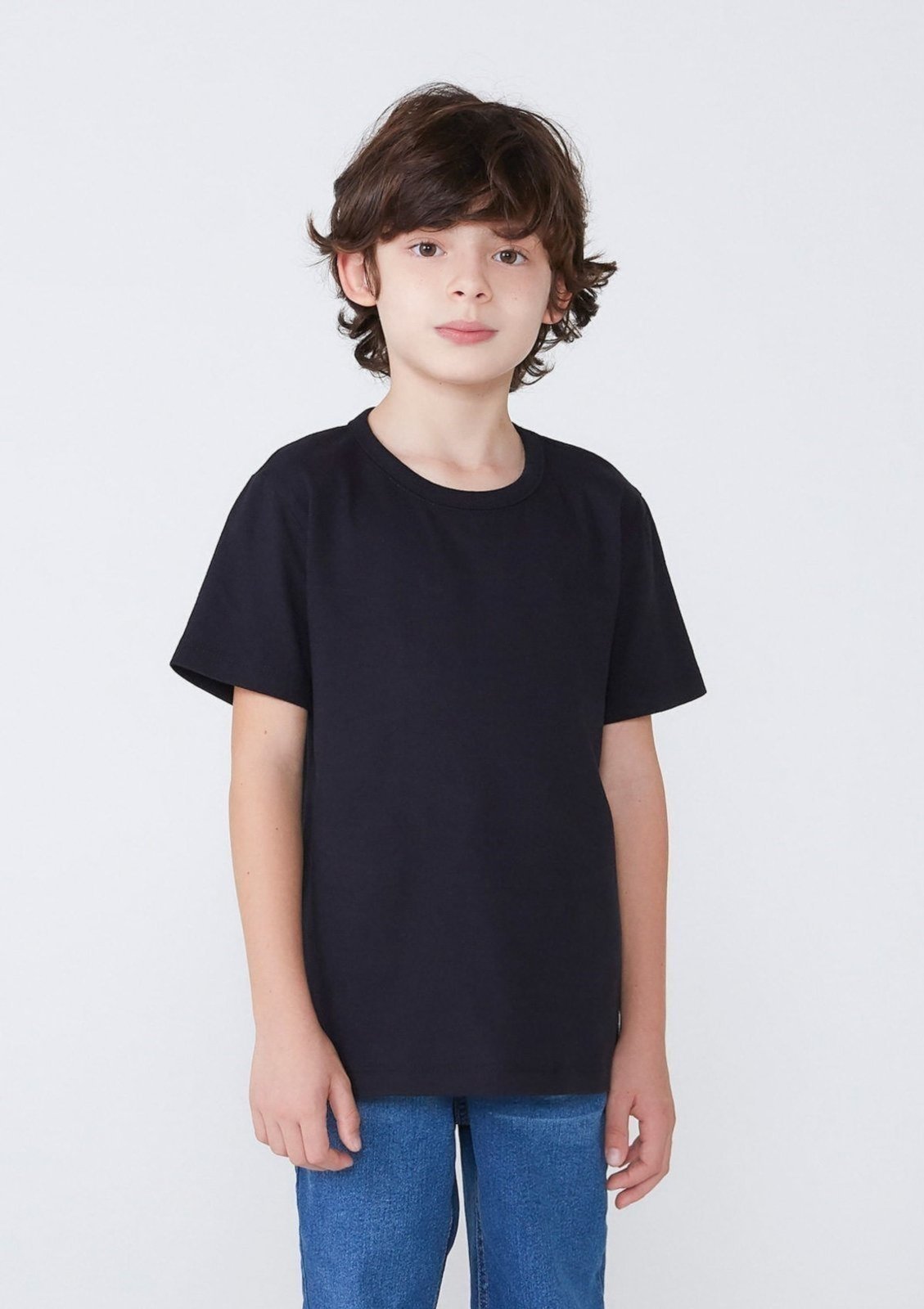 Infantil - Camiseta Hering Básica Modelagem Tradicional PRETO