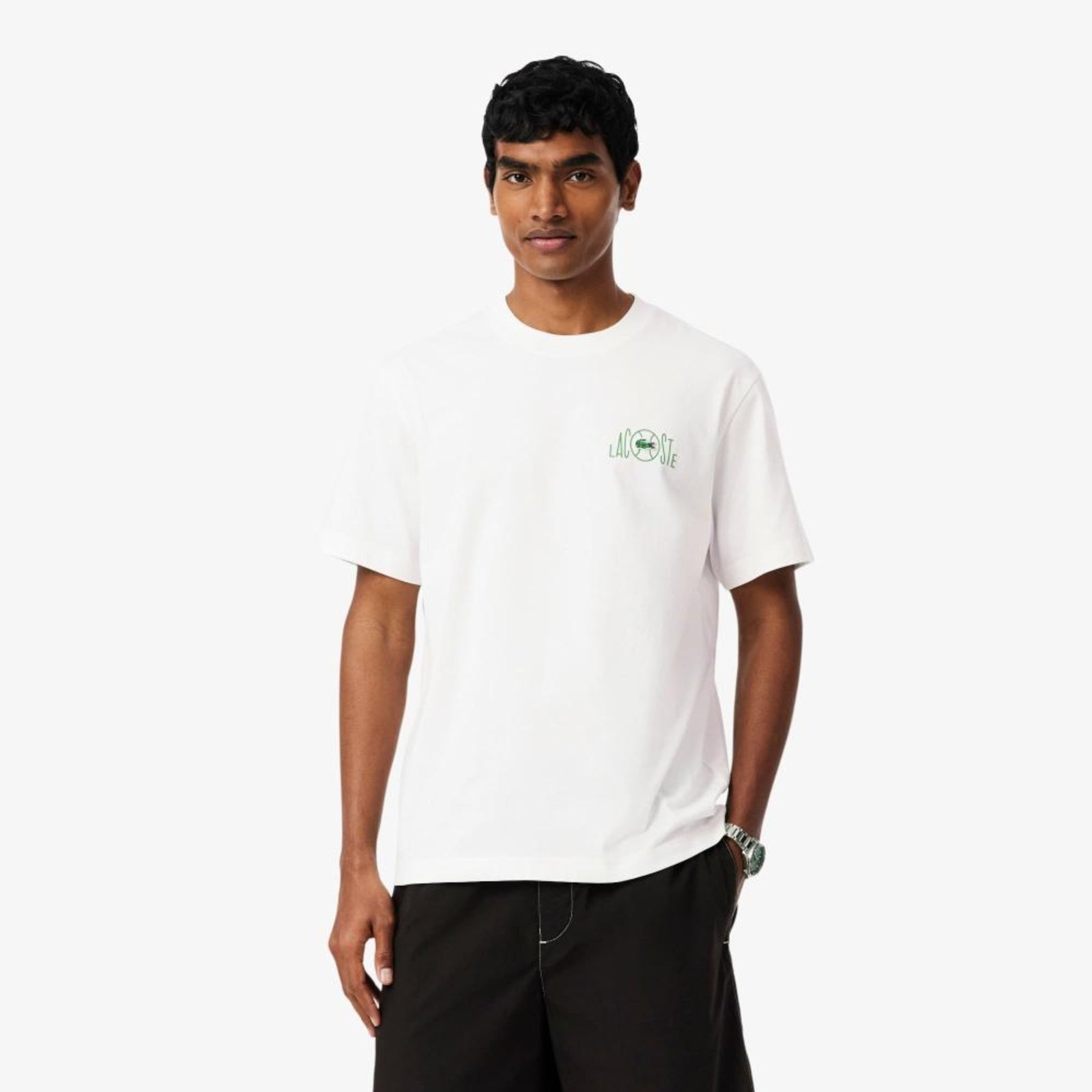 Camiseta de Algodão Estampada Branco
