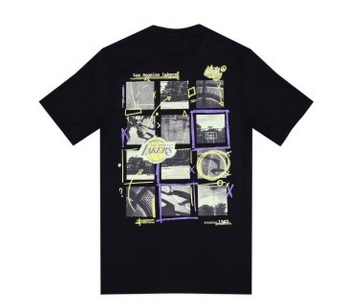 Vista 3 Jaqueta New Era Bomber Los Angeles Lakers preto new era preto