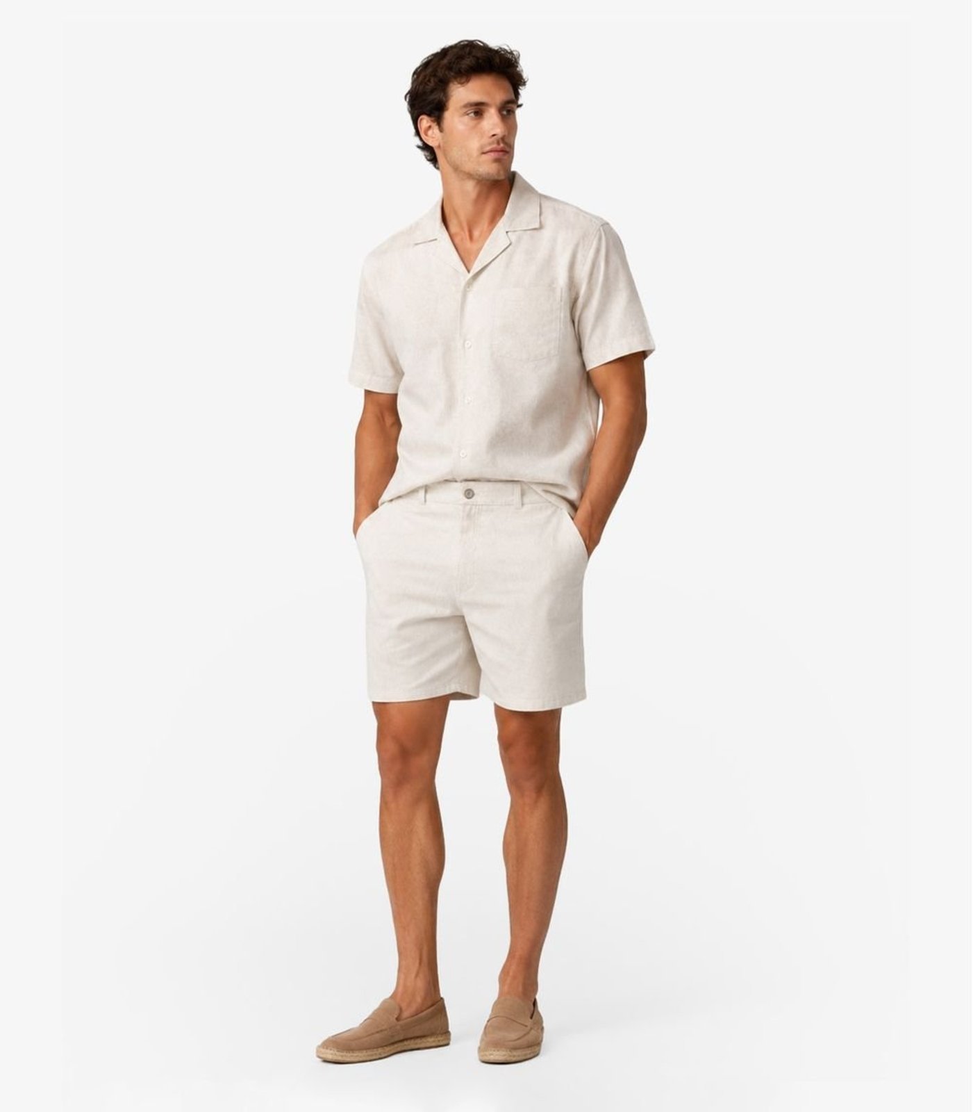 Bermuda Masculina Bengaline Nature Diametro Bege