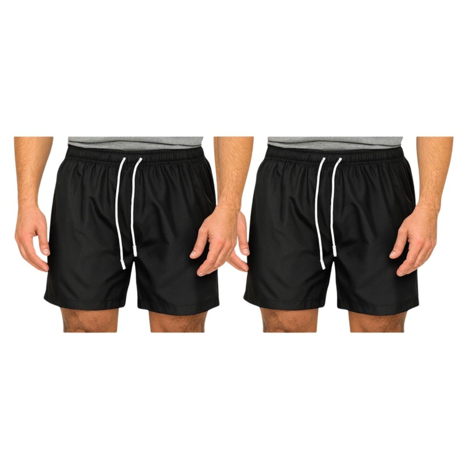 Kit 2 Bermudas Tactel Masculina FMF Esportiva Academia Praia Casual Cinza