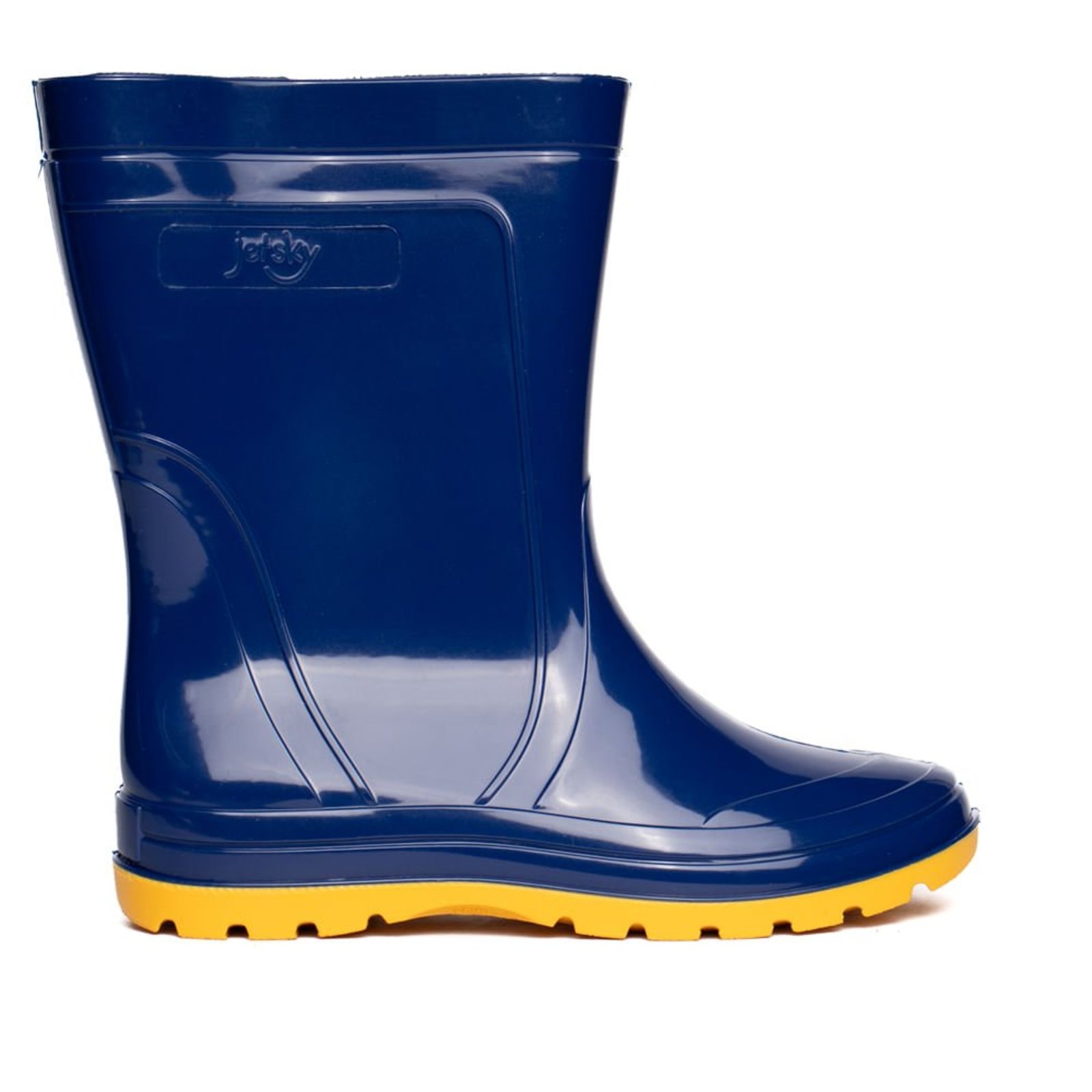 Infantil - Bota Galocha Jetsky Chuva Impermeável Azul/Laranja