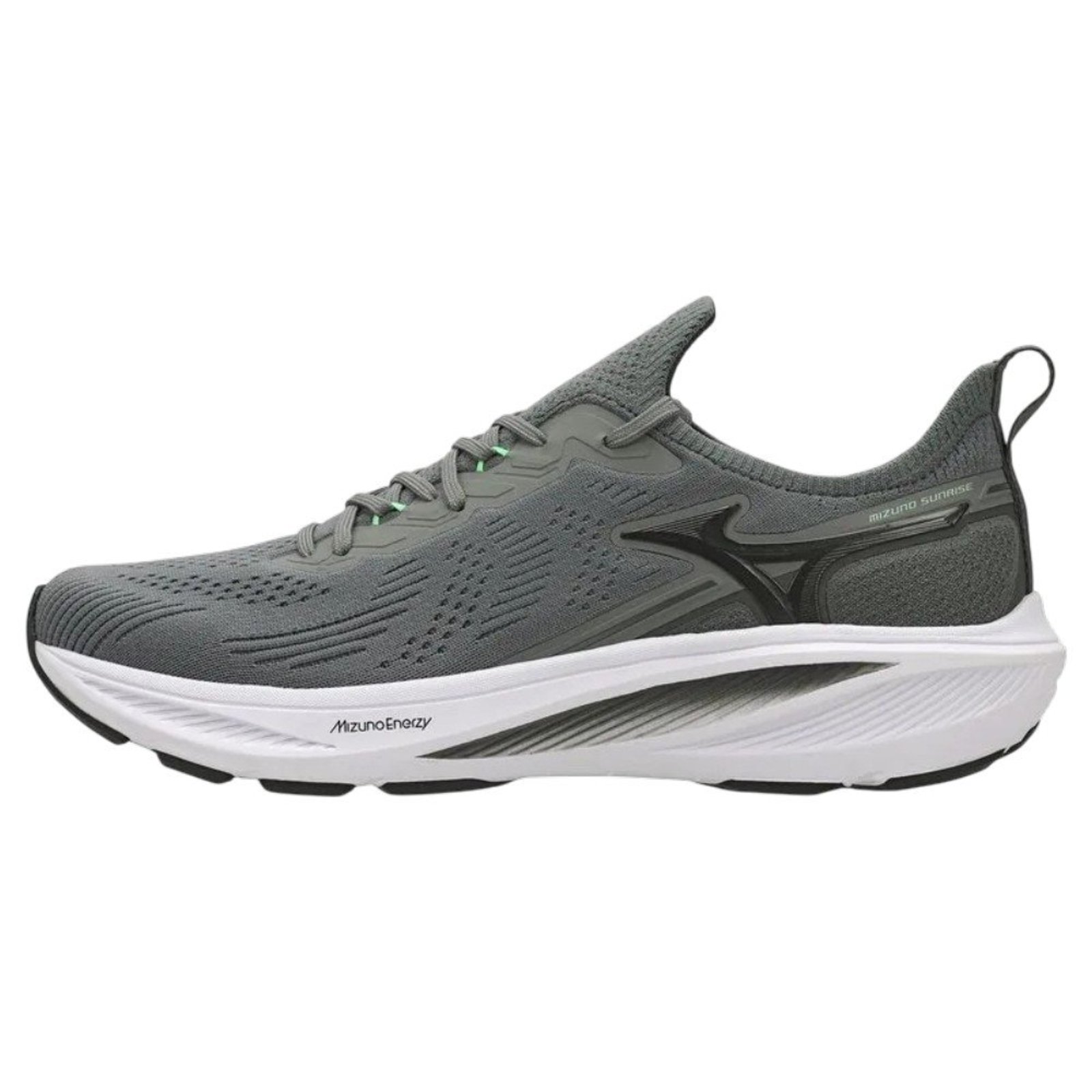 Tênis de Corrida Mizuno Sunrise Masculino - Chumbo/Verde