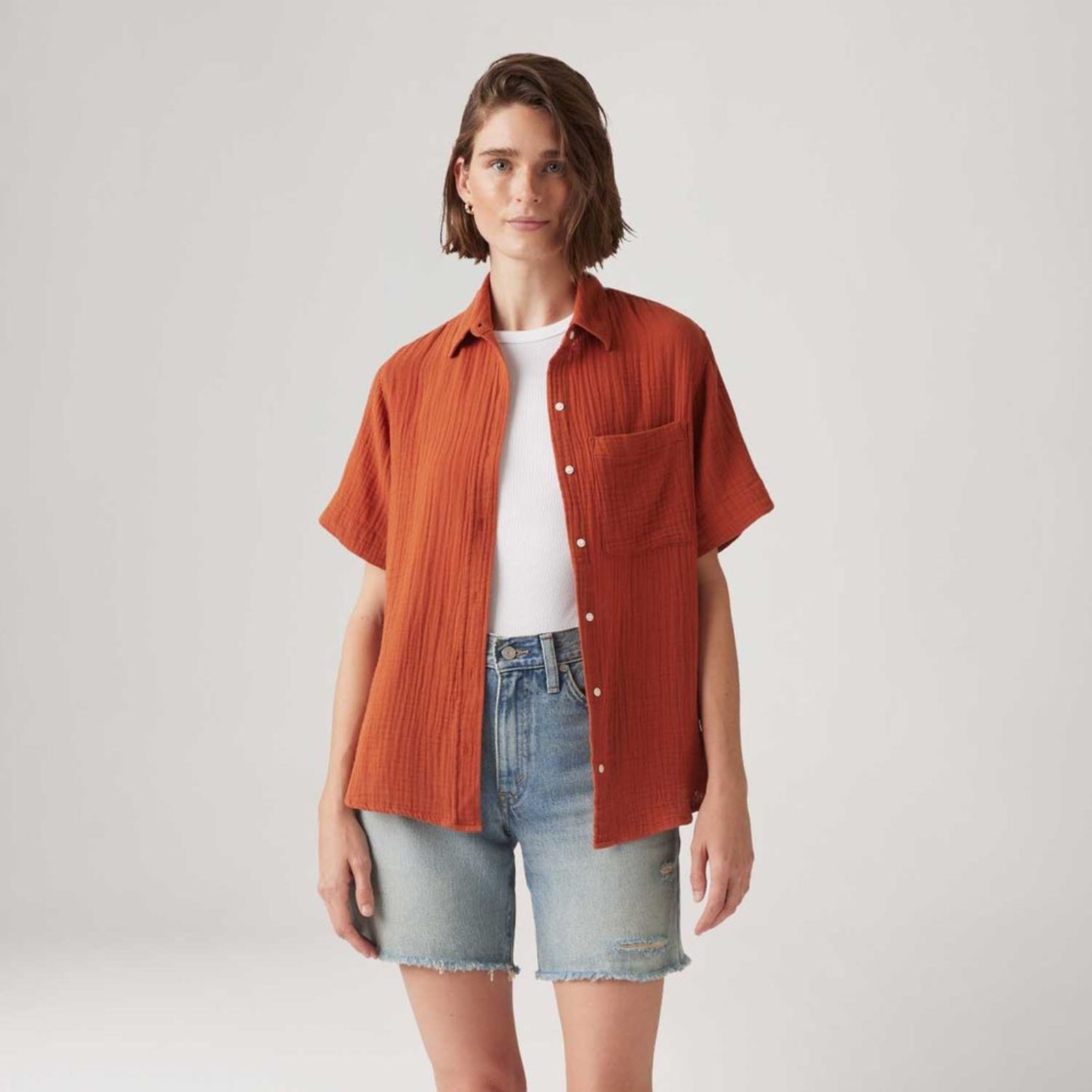Camisa Levi’s® Darlene Vermelha Manga Curta