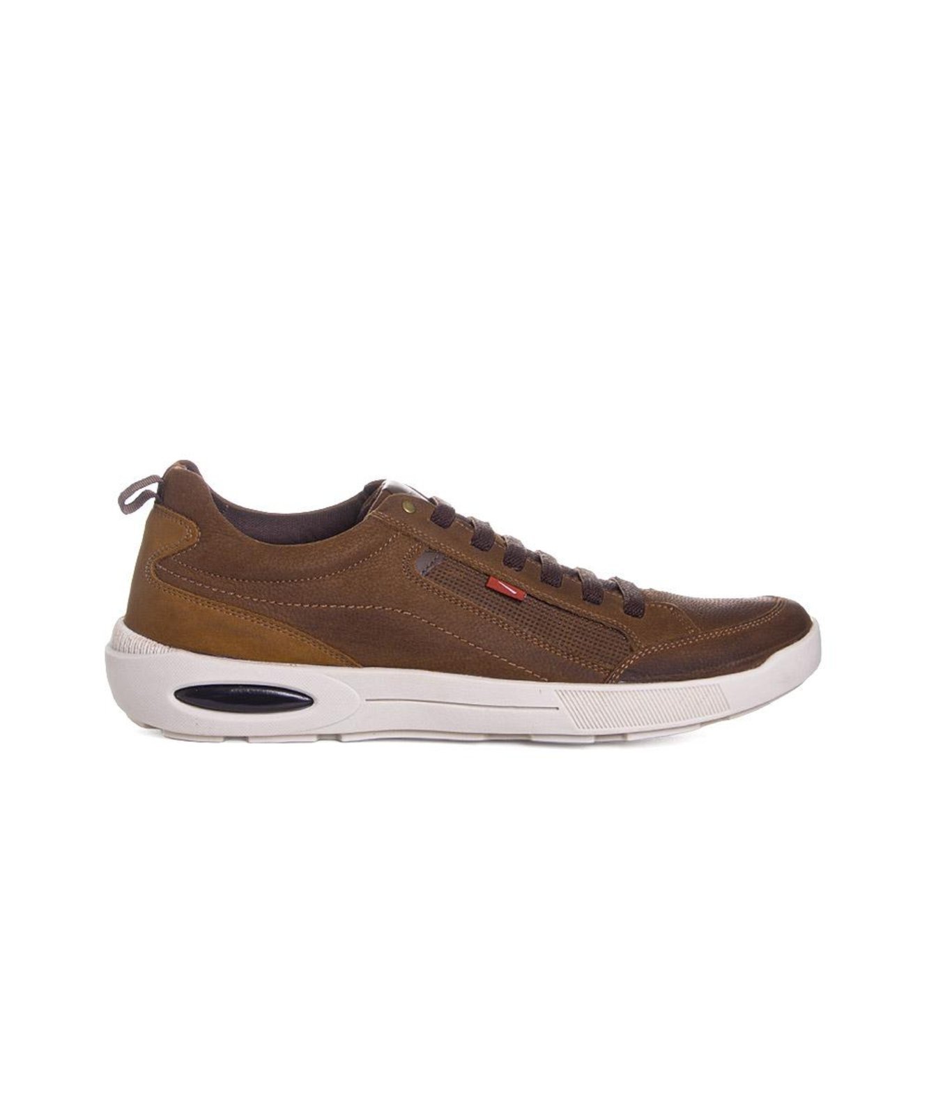 Sapatênis Ferracini Masculino Pulse Couro Chocolate Incolor