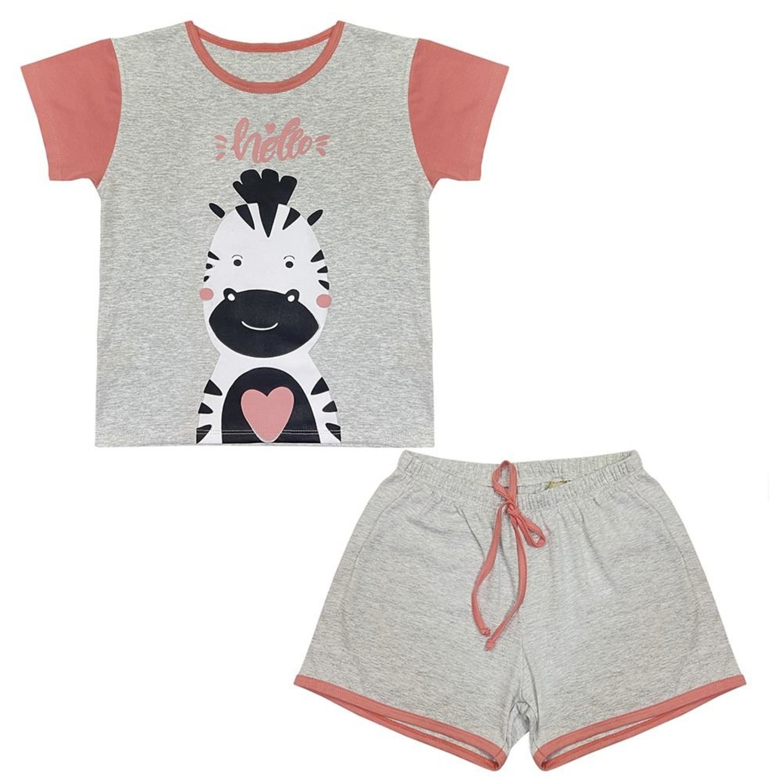 Pijama Juvenil Look Jeans Zebra Curto
