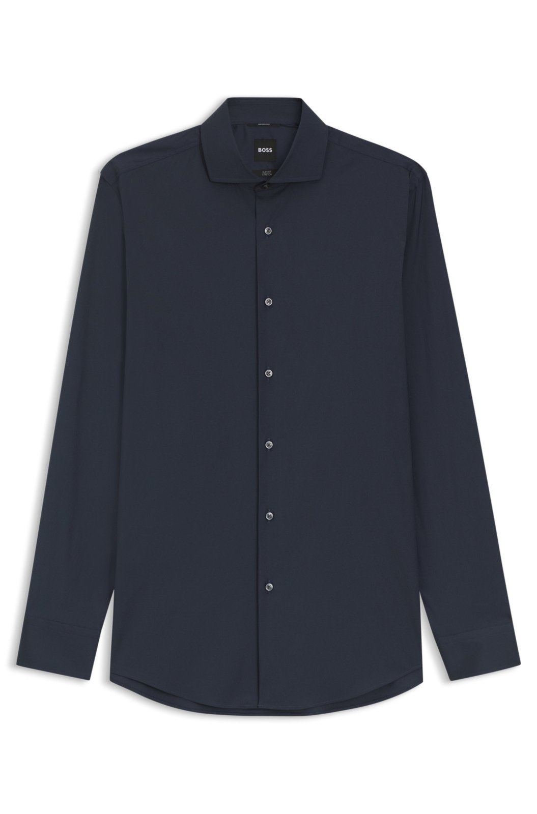 Camisa Slim Fit Em Popeline De Algodão Easy Iron