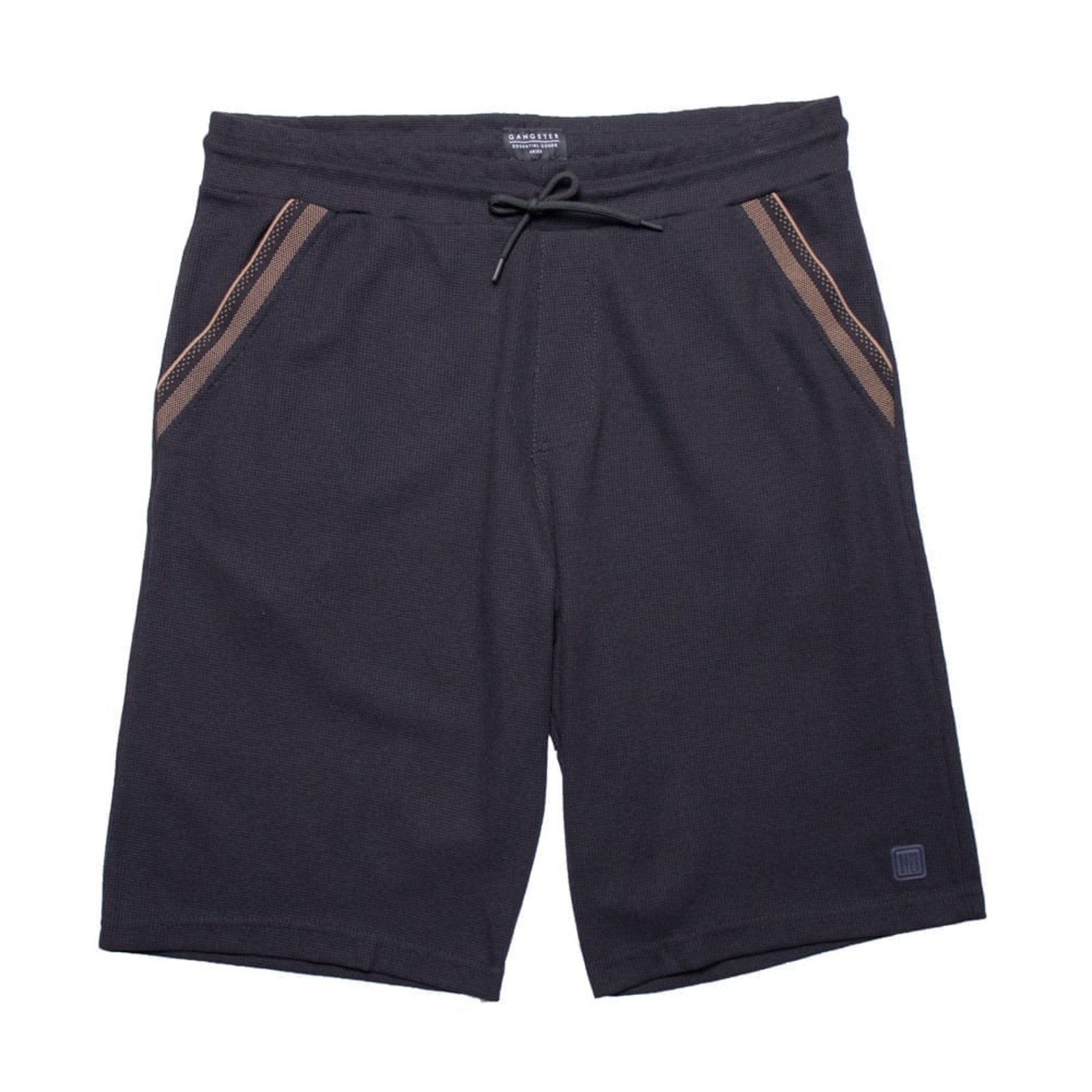 Bermuda Masculina Gangster Plus Size Texturizada Preto