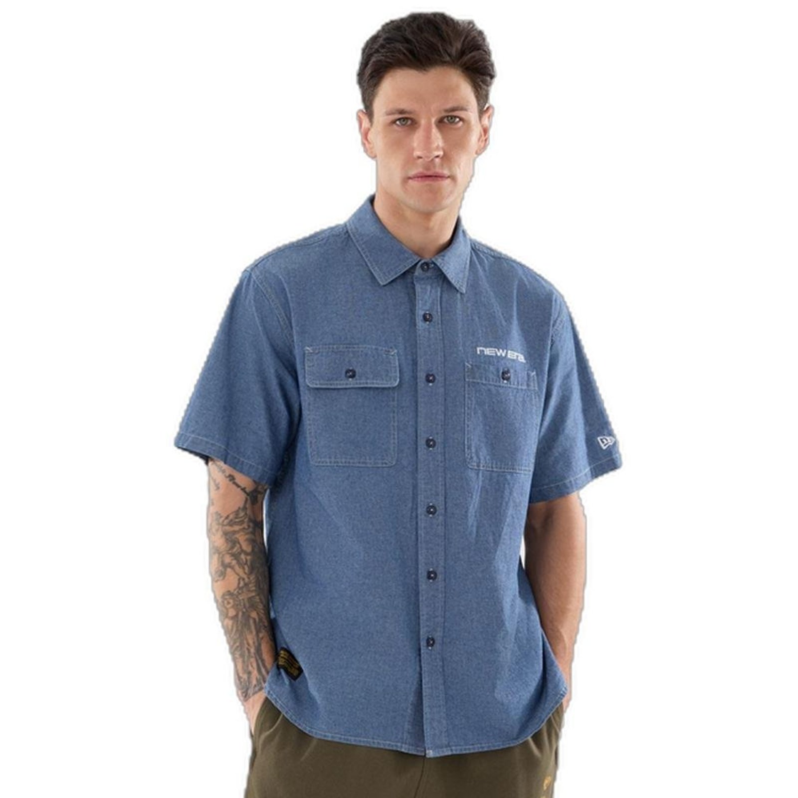 Camisa New Era Manga Curta New Era Branded Azul