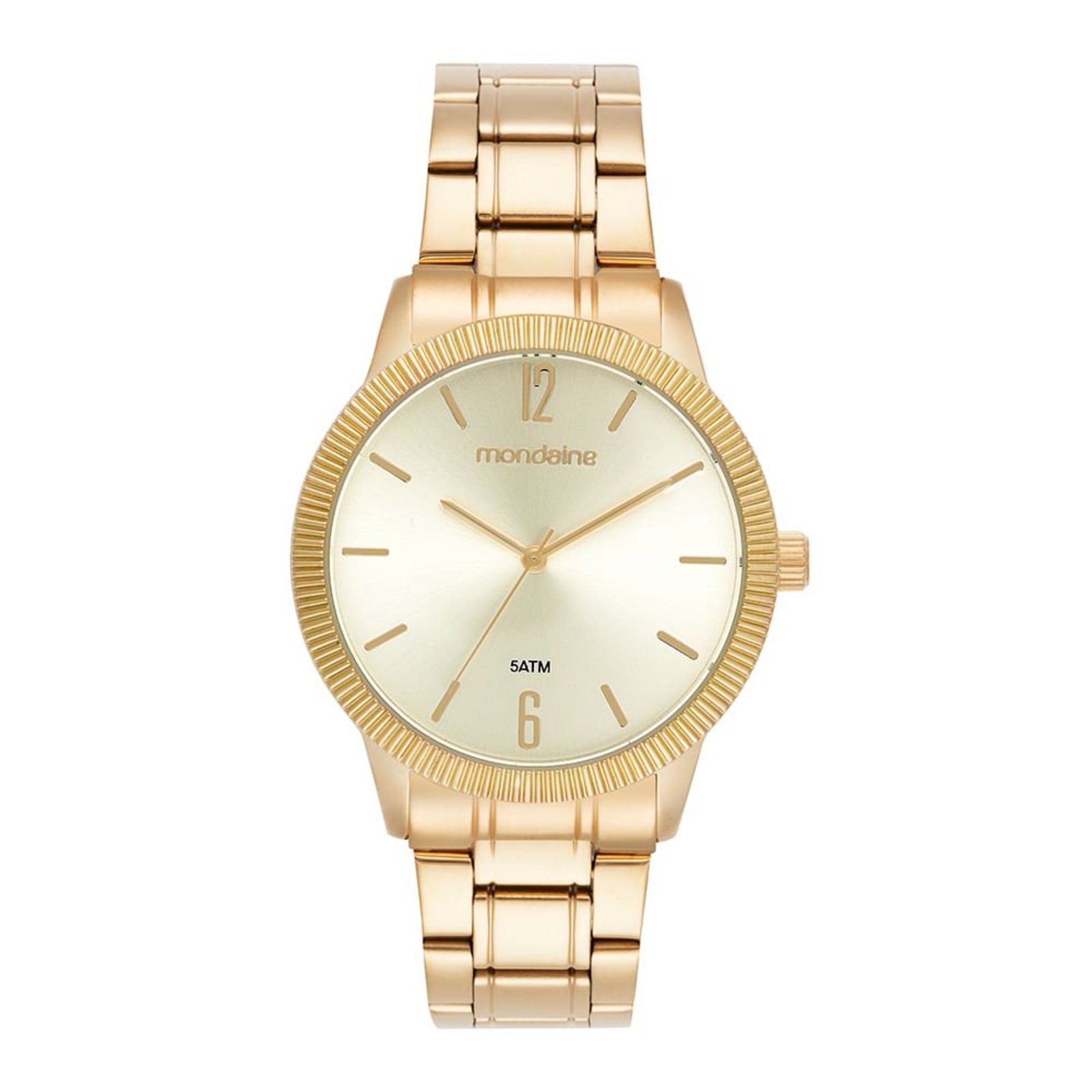 Relógio Feminino Mondaine Analógico Dourado Minimalista Mondaine