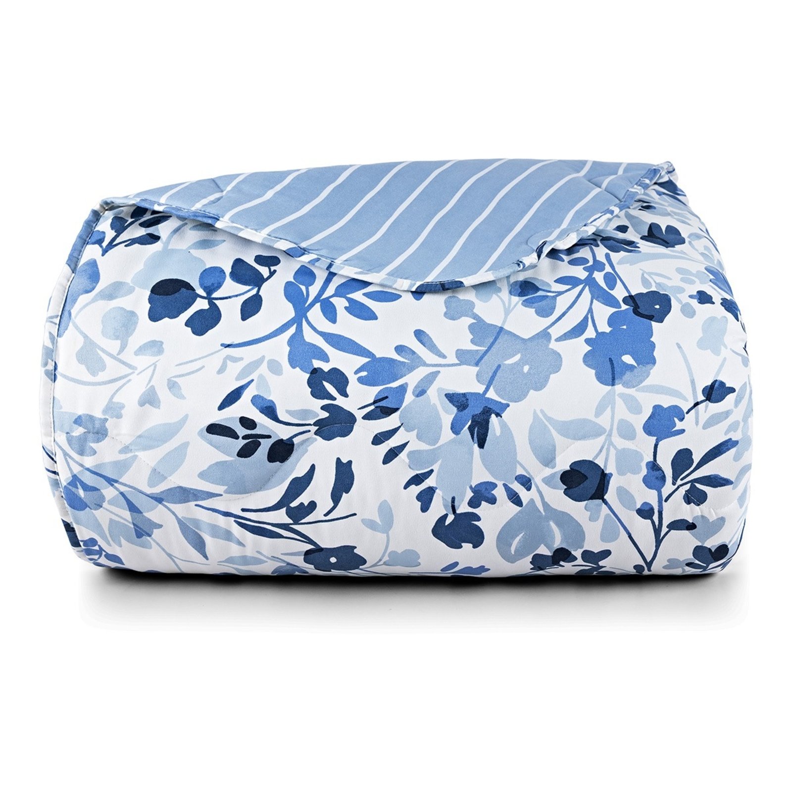 Edredom Super King Casa Modelo Enxovais Dupla Face Sublime Azul 400 Fios Micropercal Toque de Algodão Lolli 1 Peça