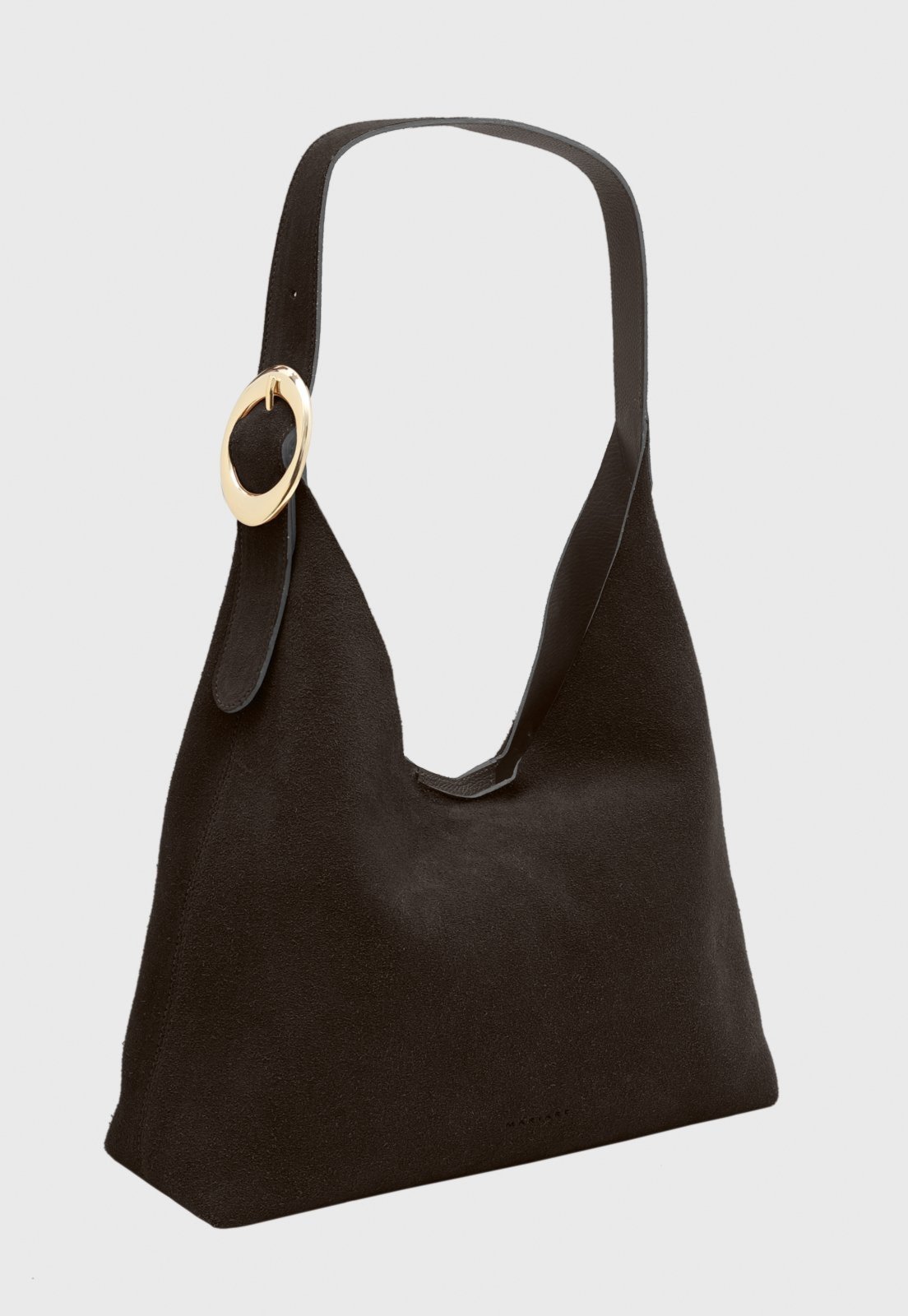 Bolsa Shoulder Hobo Couro Mariart Cajuzinho Café