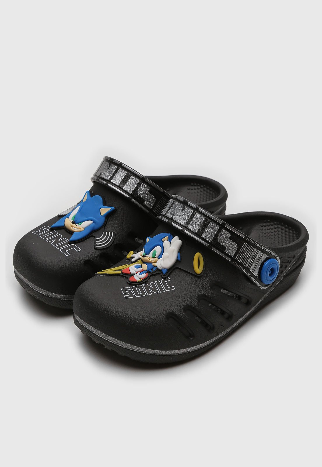 Infantil - Babuche Grendene Sonic Preto