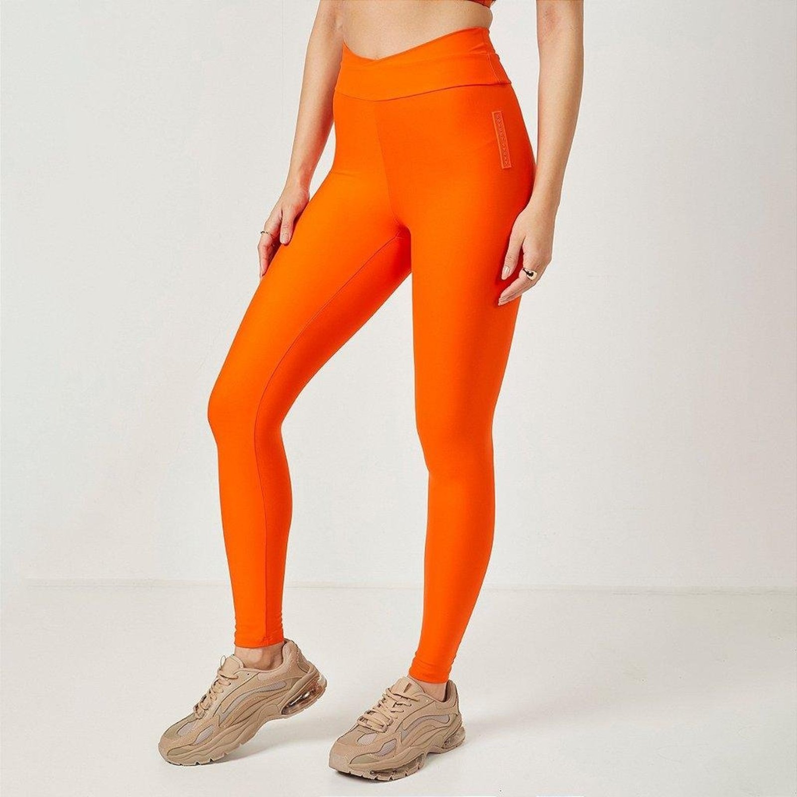 Calça Legging Colcci Midi Laranja Saoko Laranja