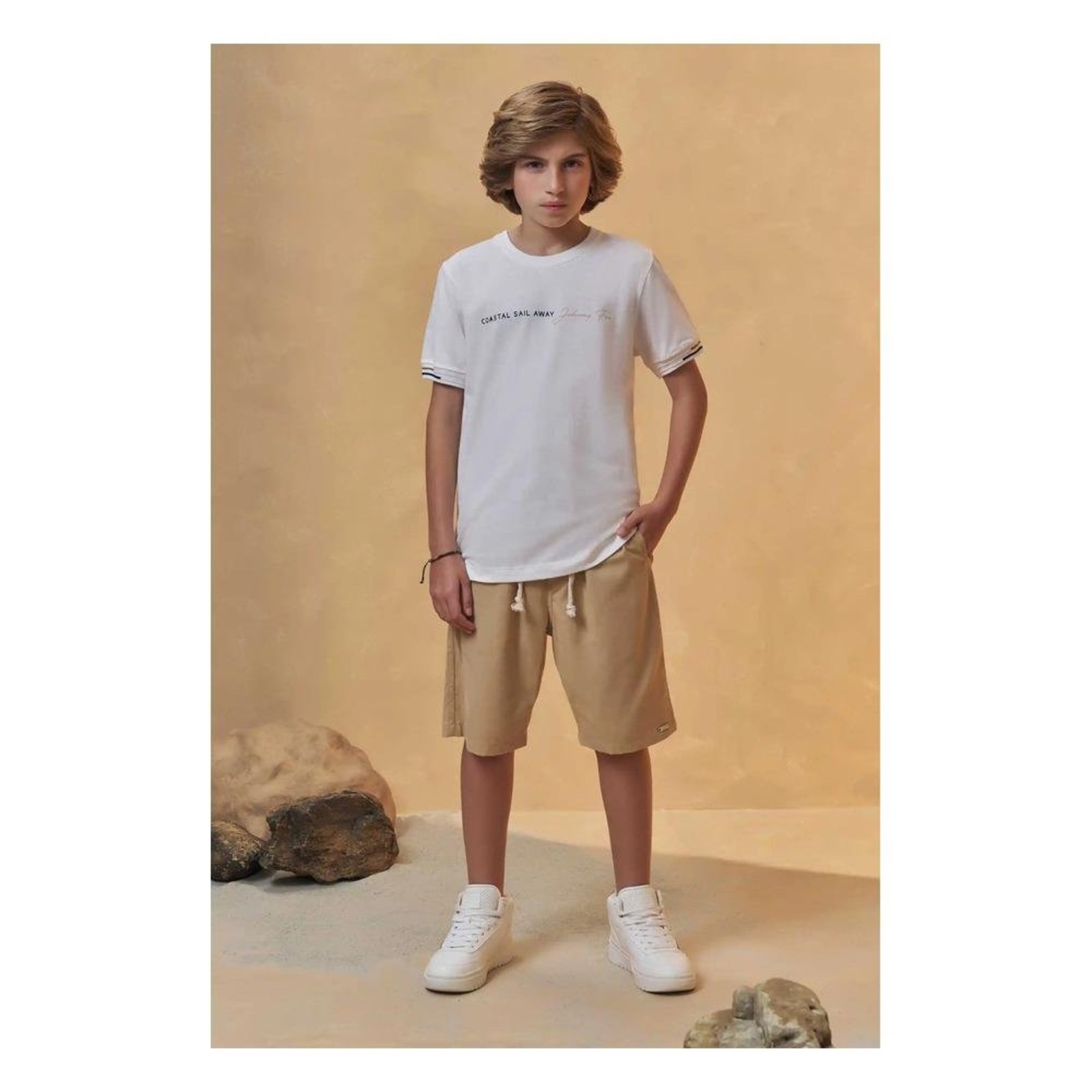 Infantil - Conjunto Menino Curto Bermuda Johnny Fox 10 Unico