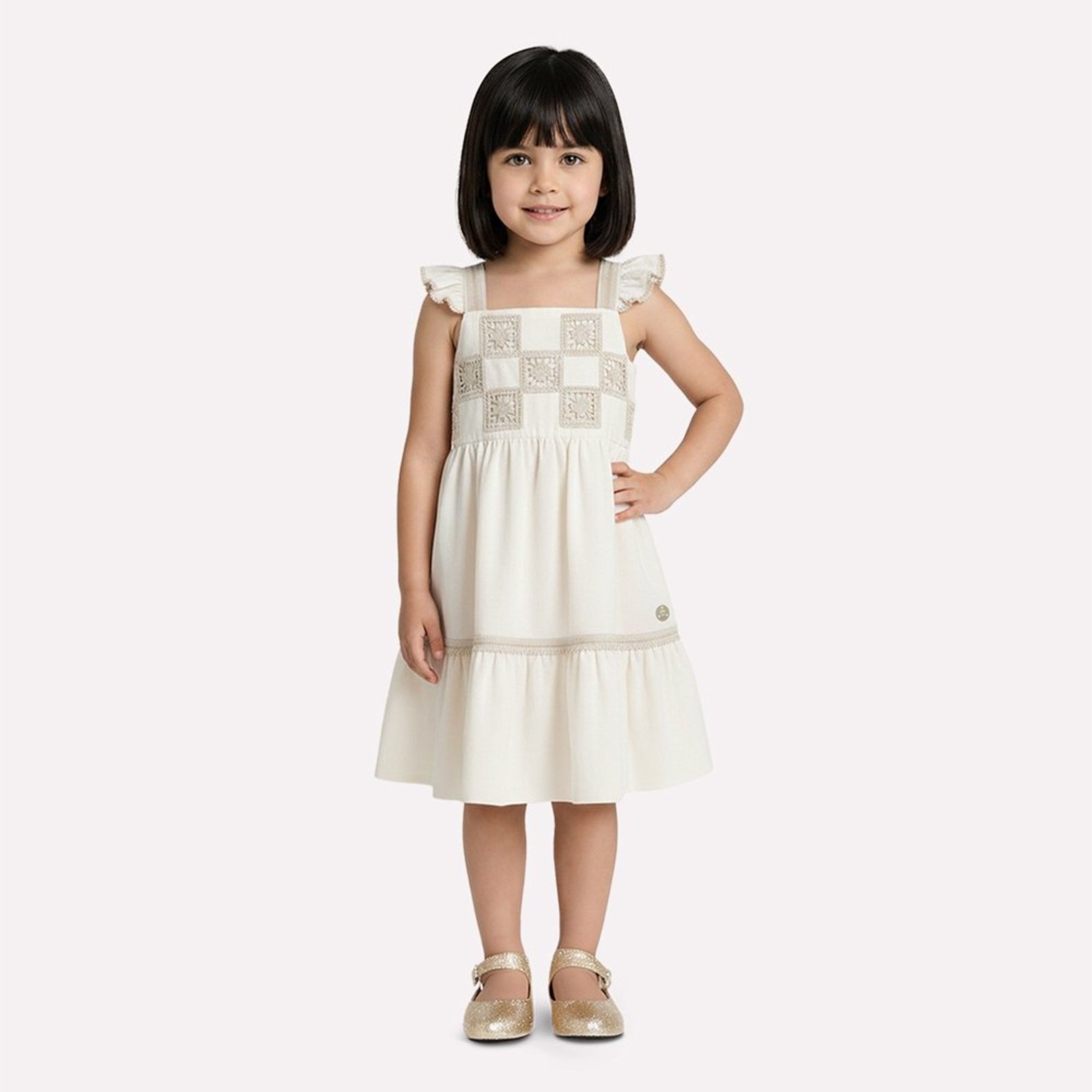 Infantil - Vestido Menina Bordado Milon