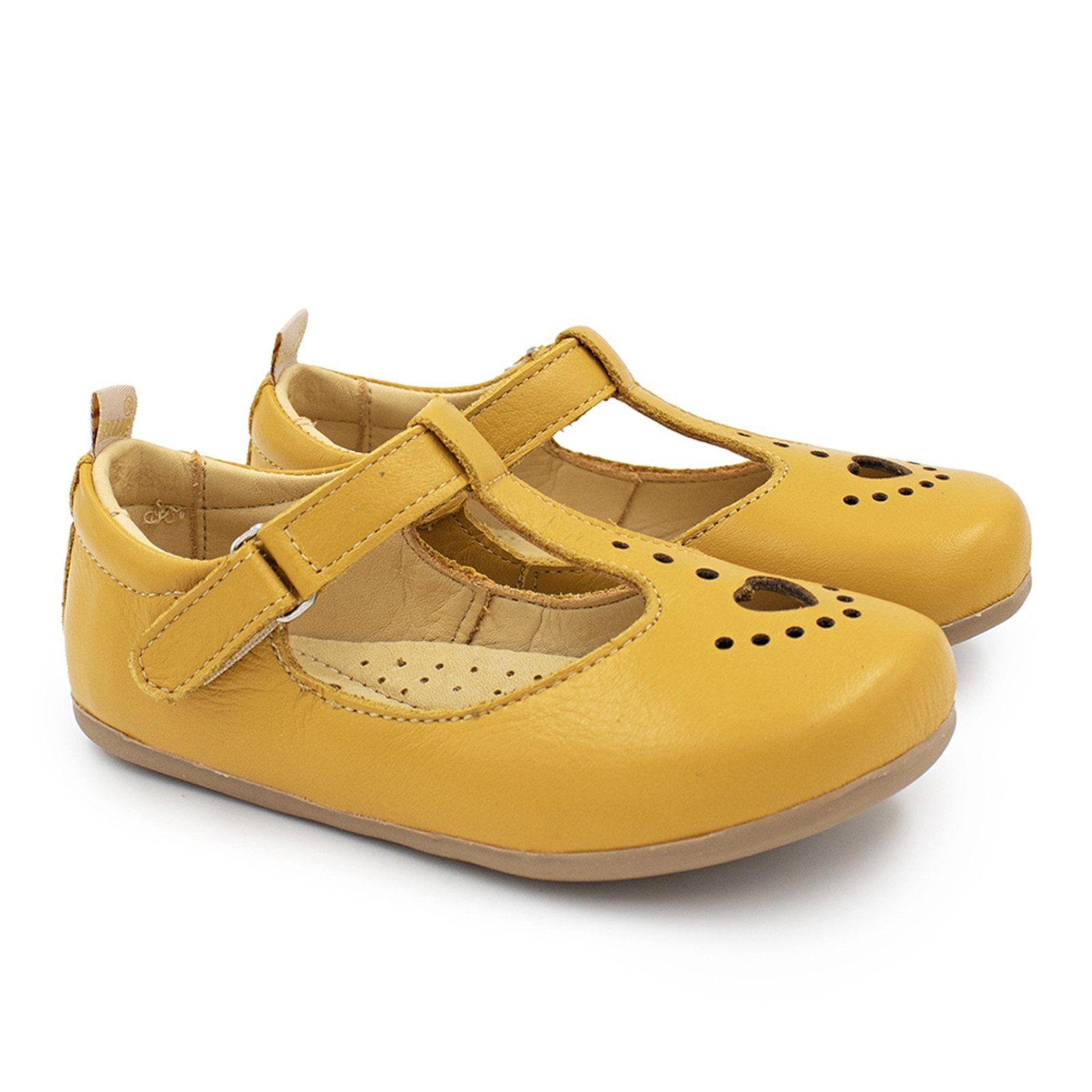 Vista 2 Infantil - Sapatilha Menina Blue Camila Couro Mostarda Blue Infantis amarelo blue