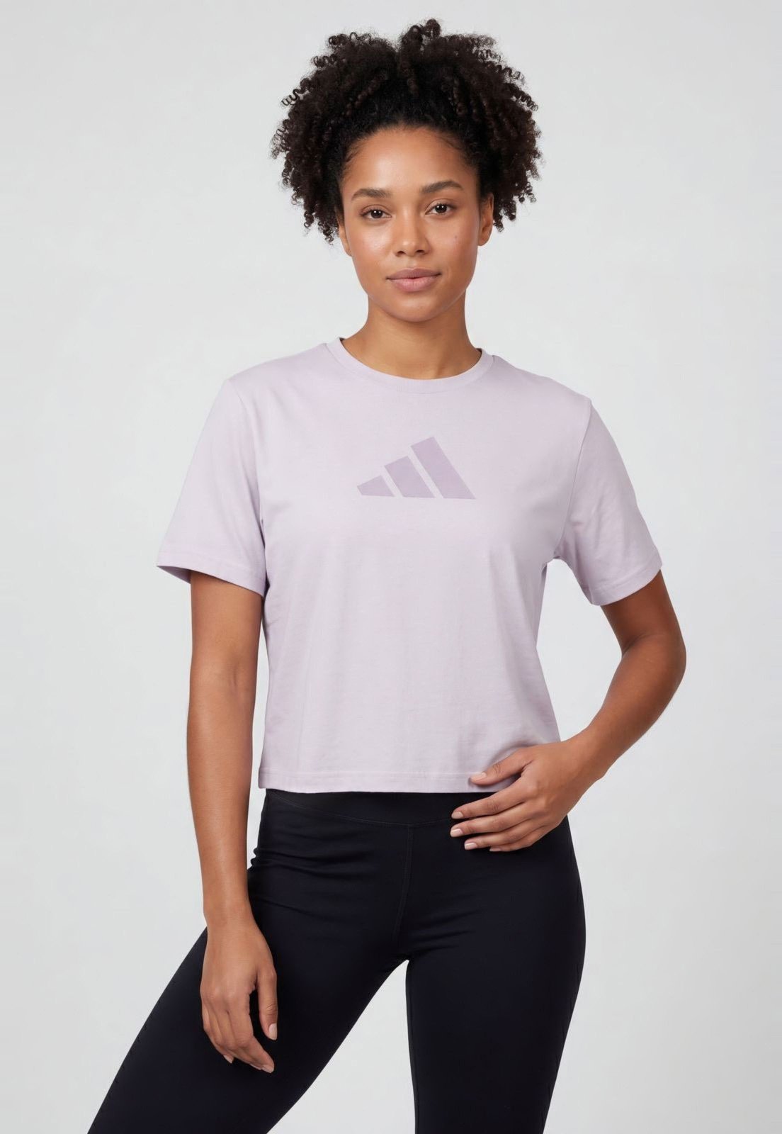 Camiseta Feminina adidas Performance Cropped Lilás