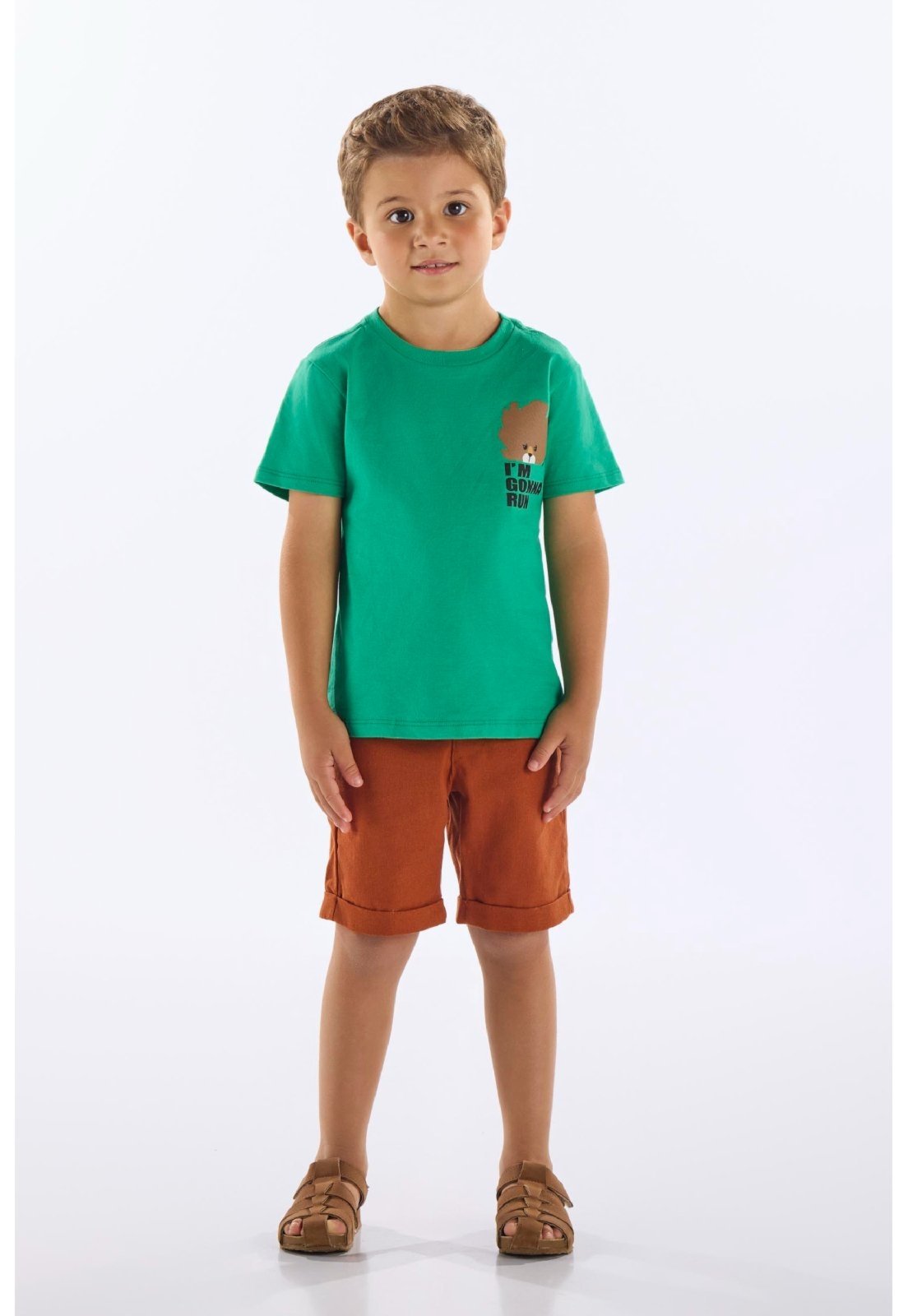 Infantil – Camiseta em Algodão Up Baby Verde