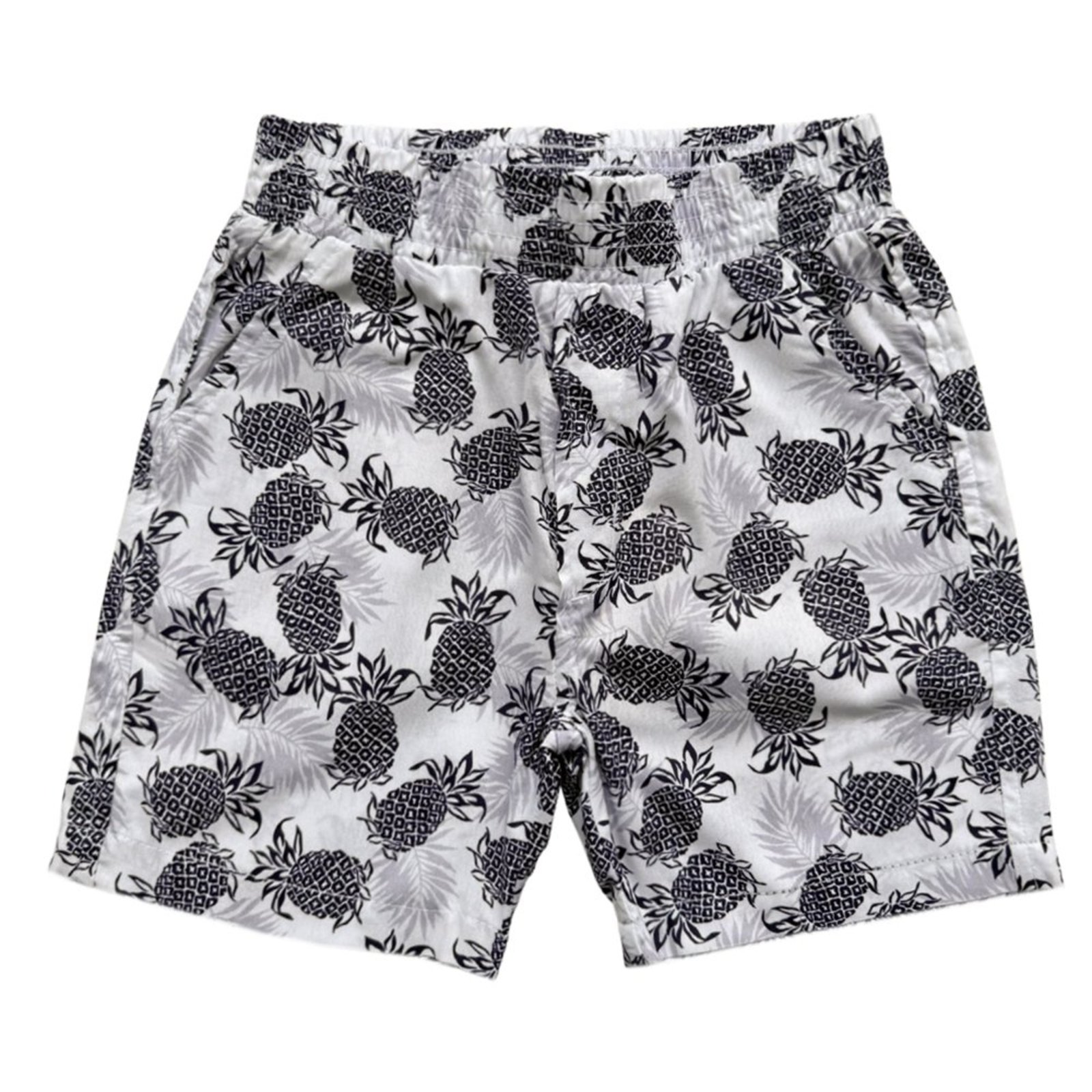 Infantil - Bermuda Juvenil Look Jeans Estampado Branco