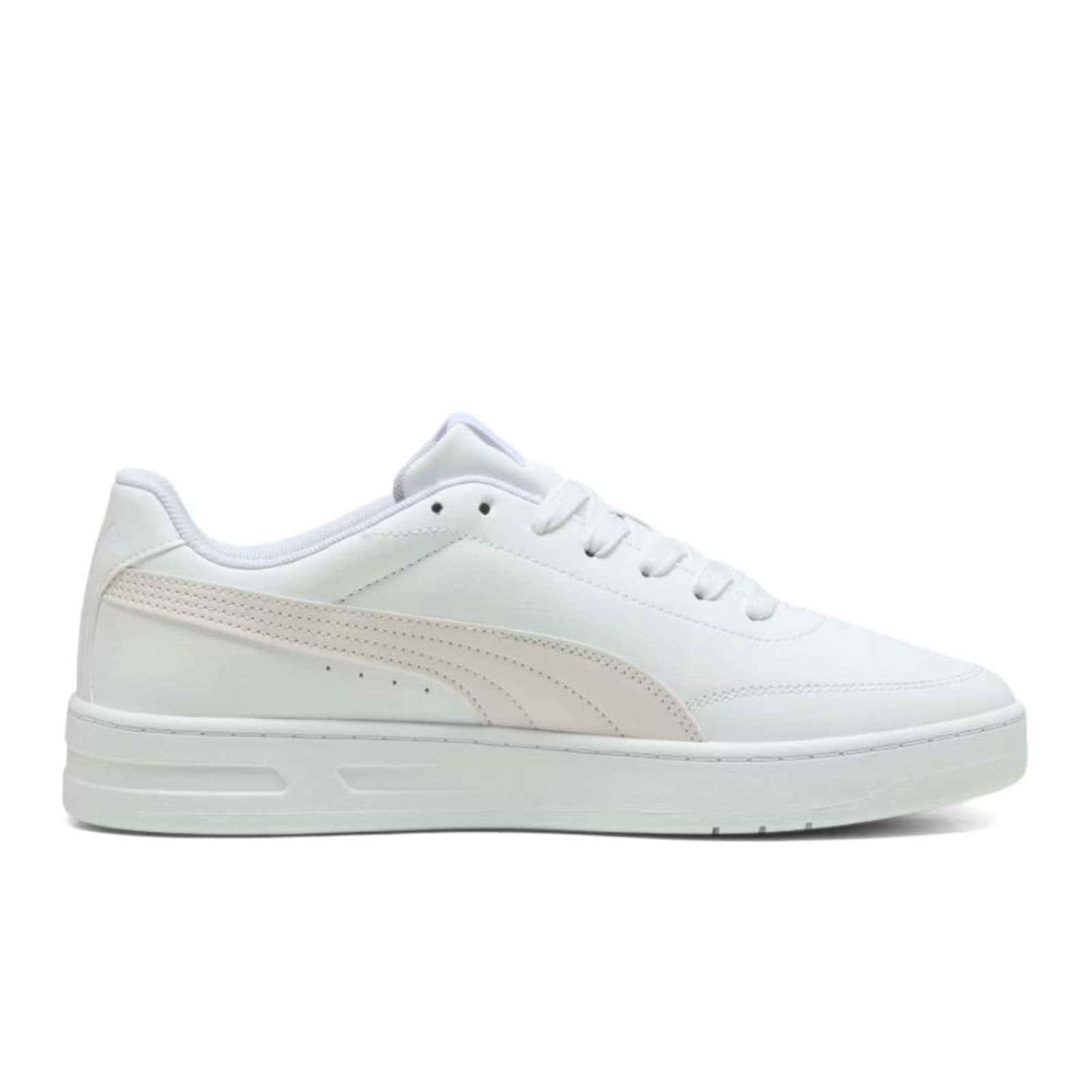 Vista 2 Tênis Puma Court Classic Clean BDP White/Vapor Grey P40444007.38 branco white Puma branco white