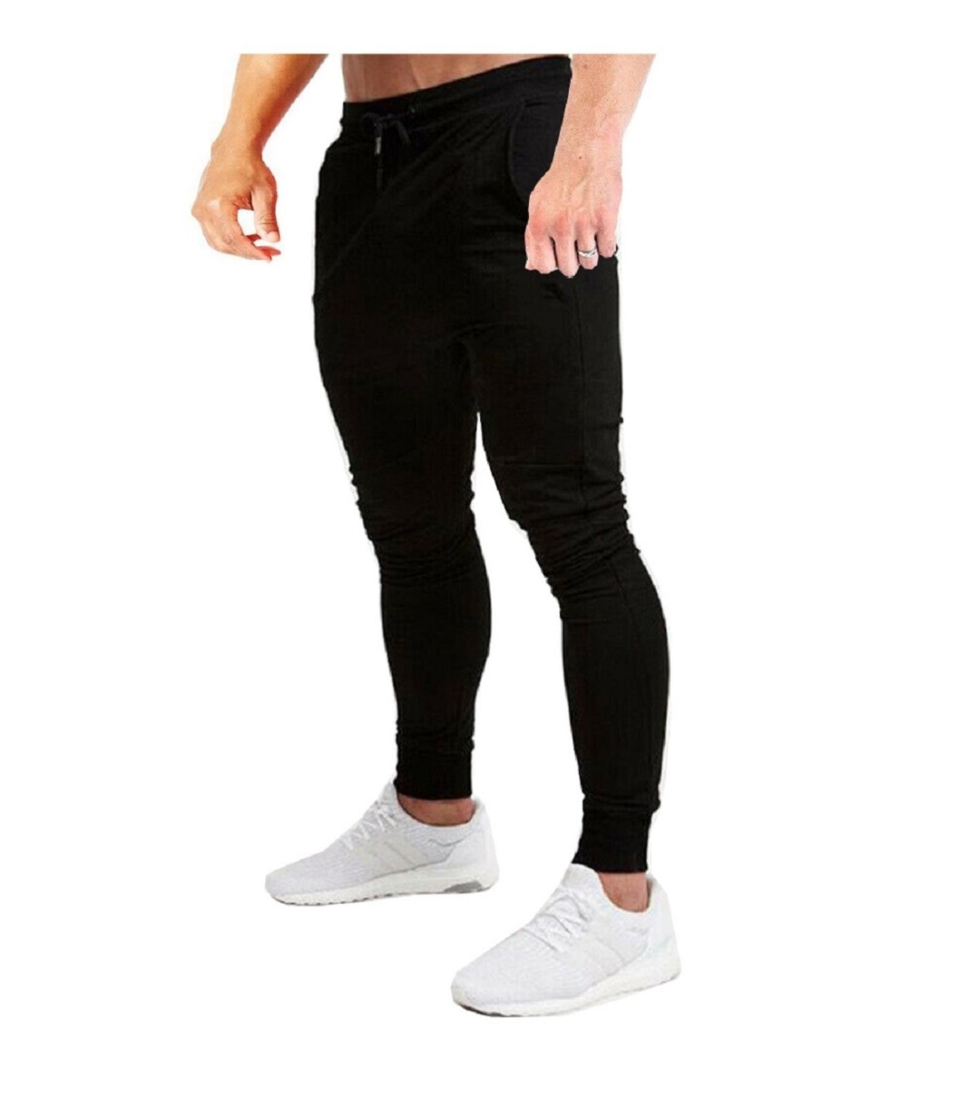 Calça Moletom Masculina Skinny Sport Lisa Casual ou Academia Luxo