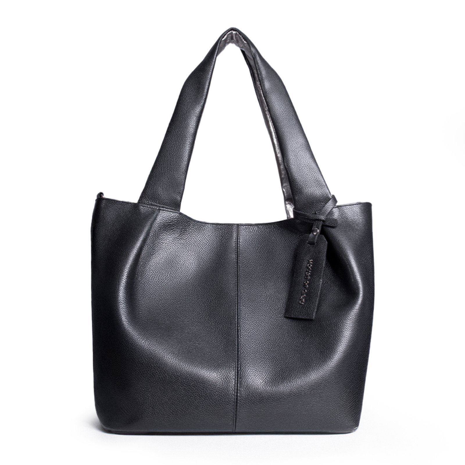 BOLSA FEMININA EM COURO TIRACOLO PRETA COM ÔNIX “MARY ROCHA”””