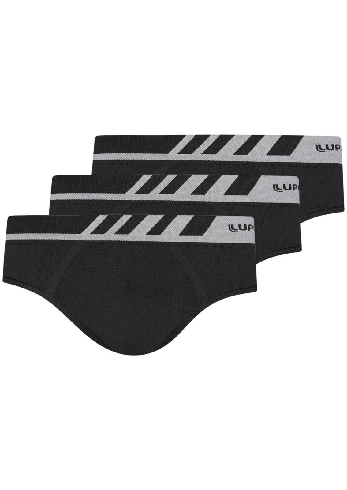 Kit com 3 Cuecas Slip Lupo 691-002