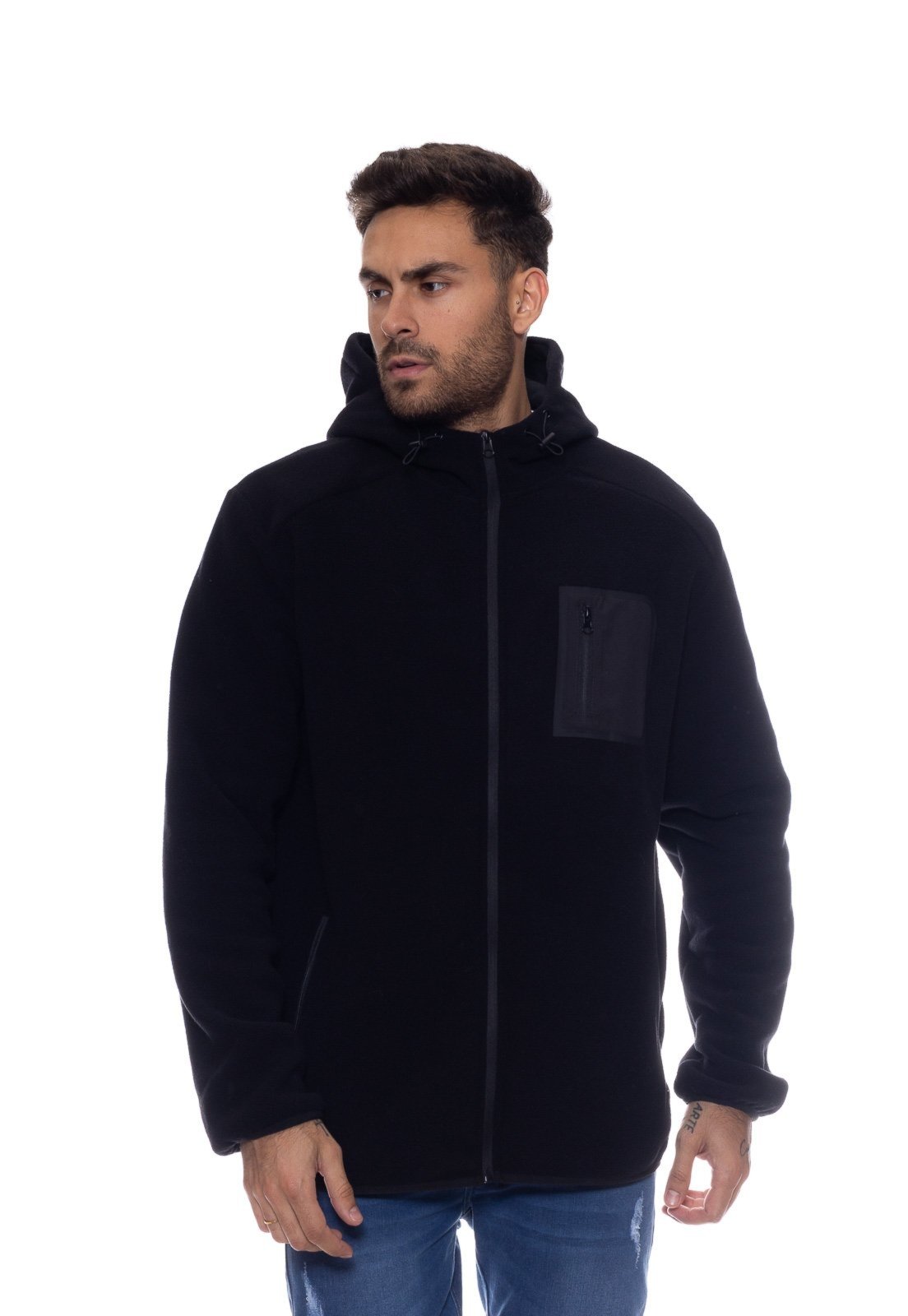 Jaqueta Masculina Soft Fleece Com Capuz Crocker - 49145