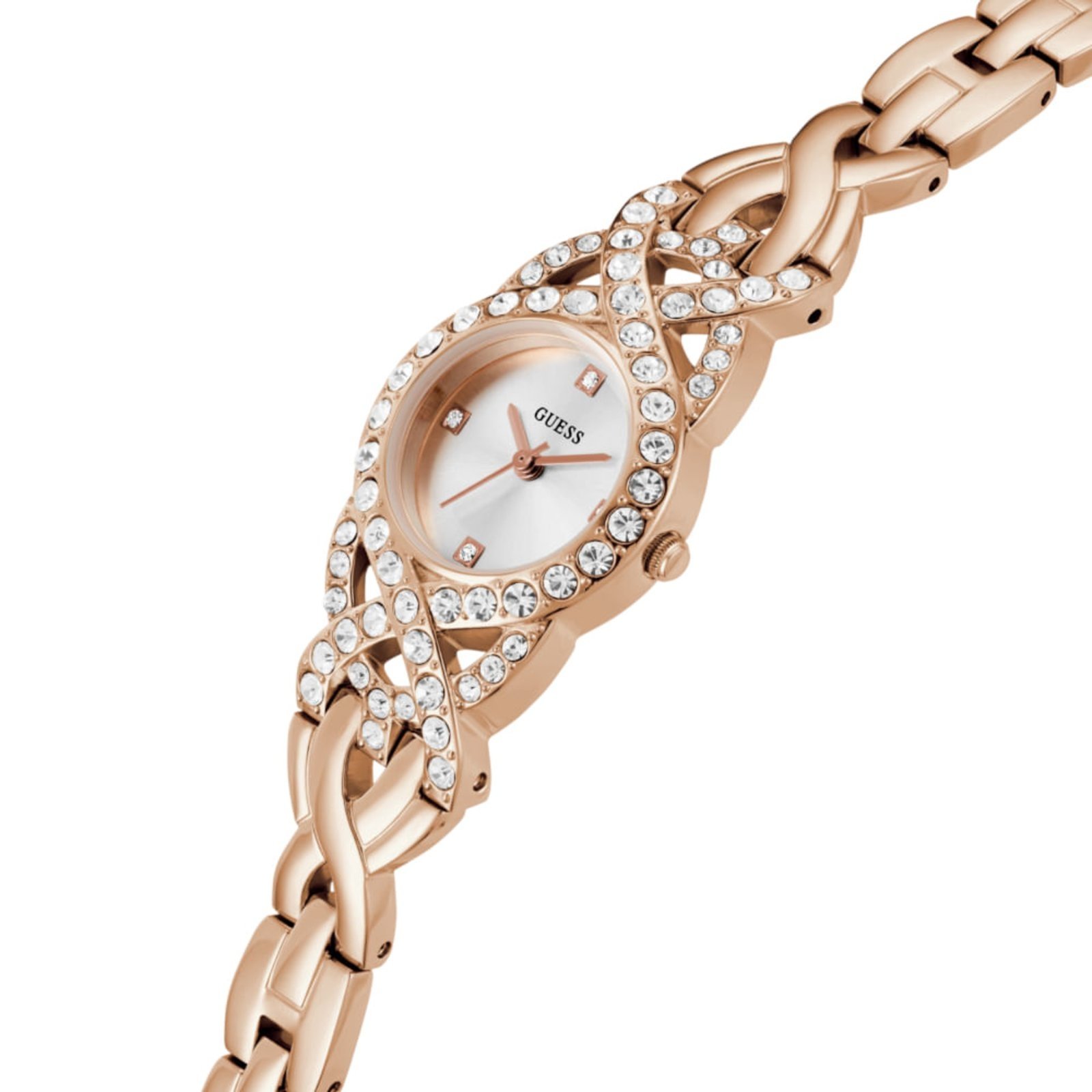 Vista 3 Relógio Guess Feminino Bracelete Cristais Rosé rosa rosé Guess rosa rosé