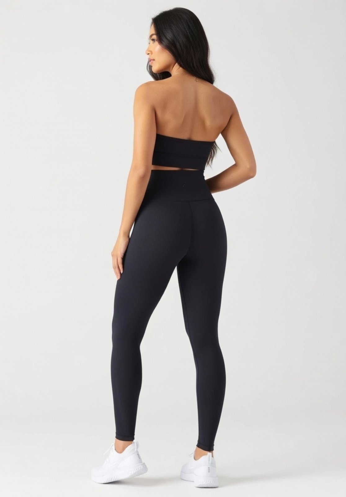 Vista 3 Calça Legging D Bell Outlet Fashion Academia Fitness Cós Alto Preta preto preto
