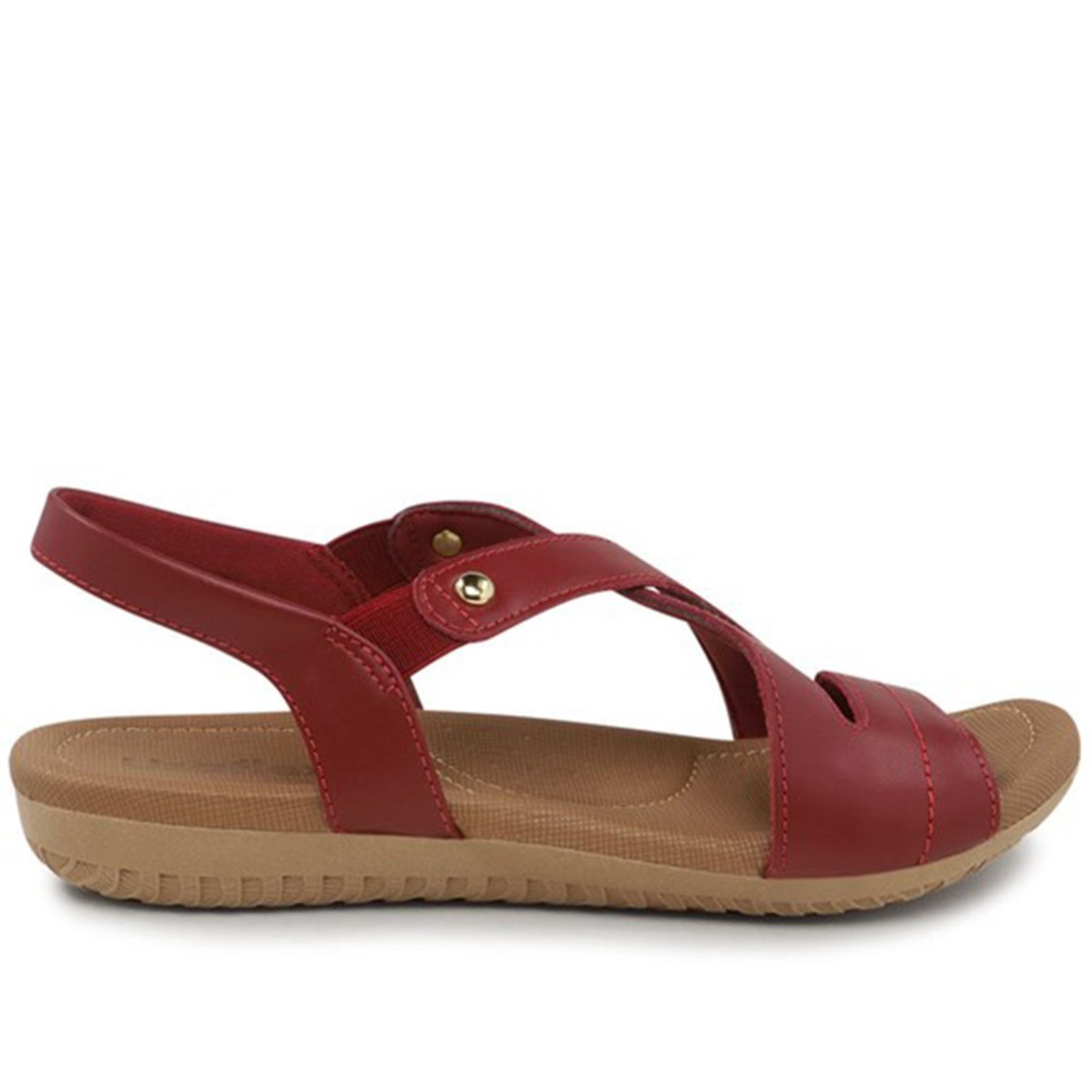 Sandália Usaflex Rasteira Couro Elastico Conforto R1804 Rebu – 101