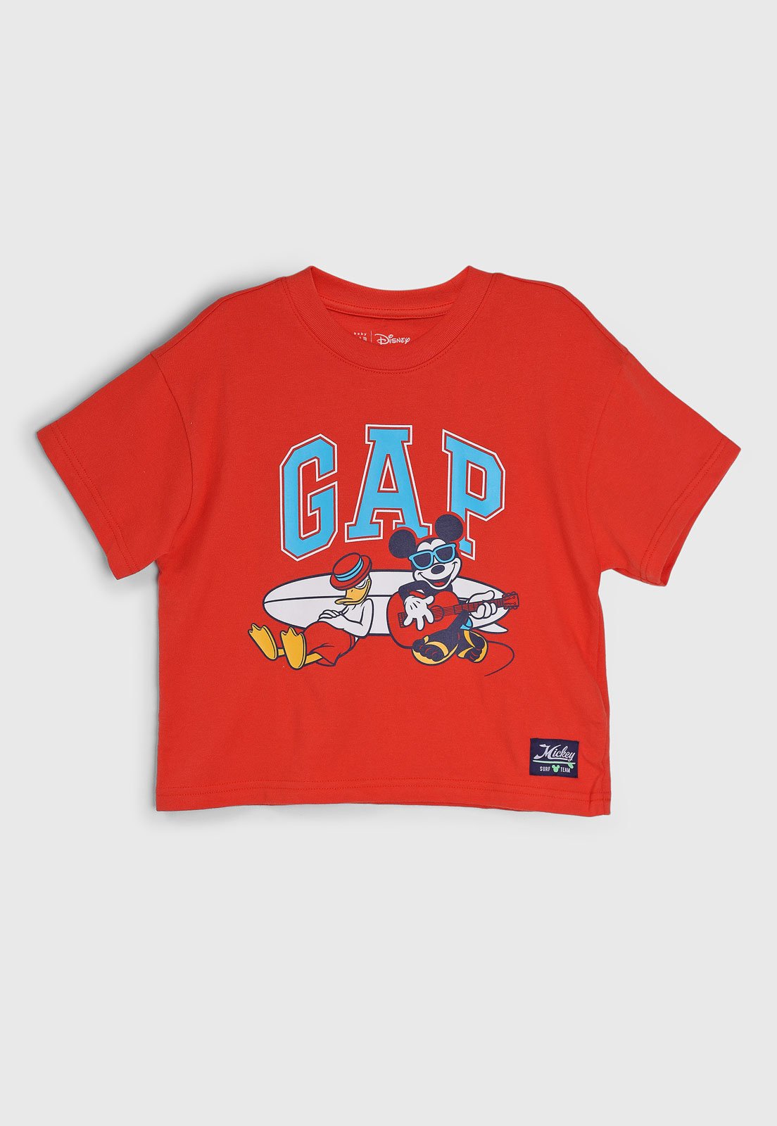Camiseta Manga Curta GAP Mickey Mouse Vermelha