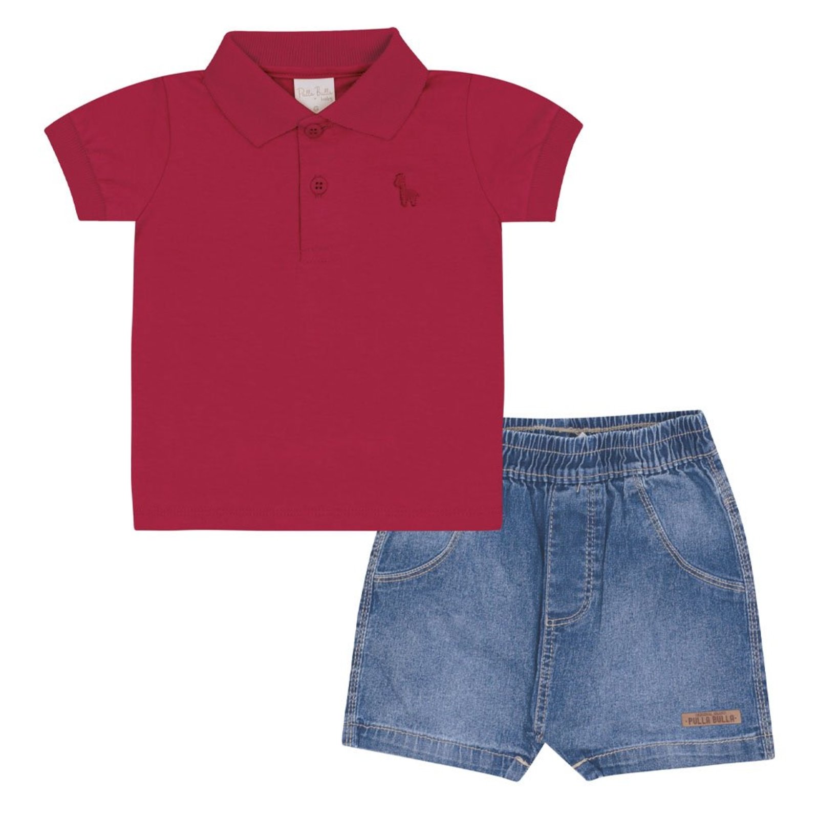 Infantil - Conjunto Vermelho Pulla Bulla Menino - 53272-65