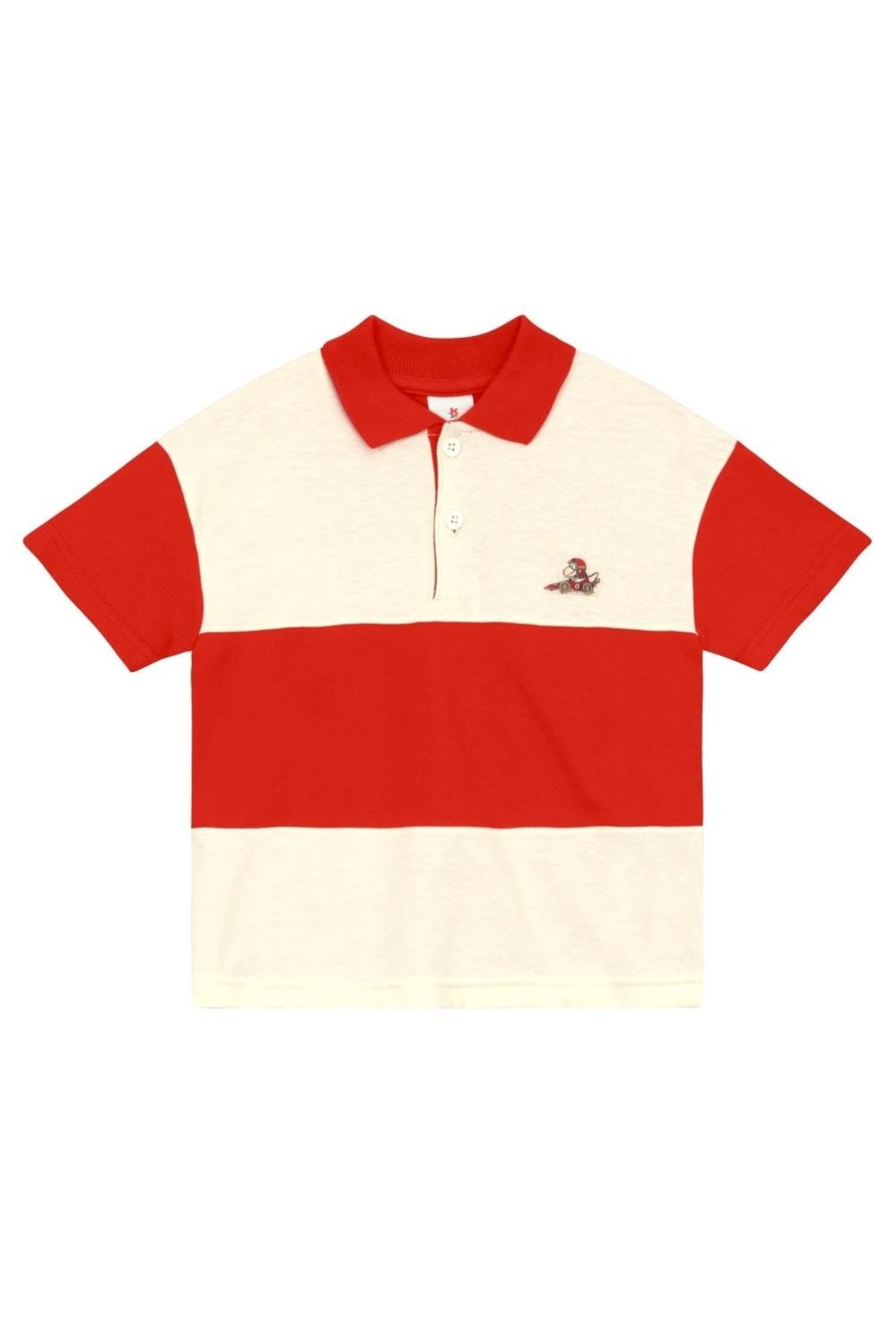 Infantil - Camiseta polo menino em meia malha Brandili