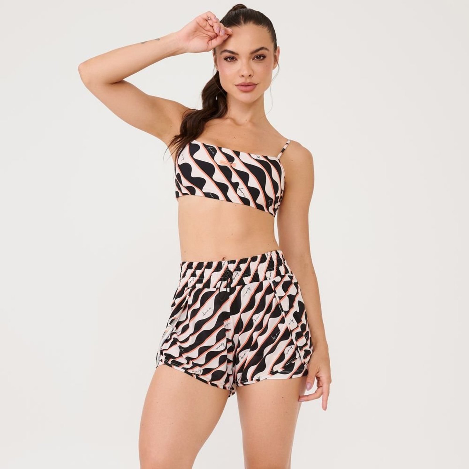 Short Transpassado Estampa Mirage Poliamida Soft Donna Carioca
