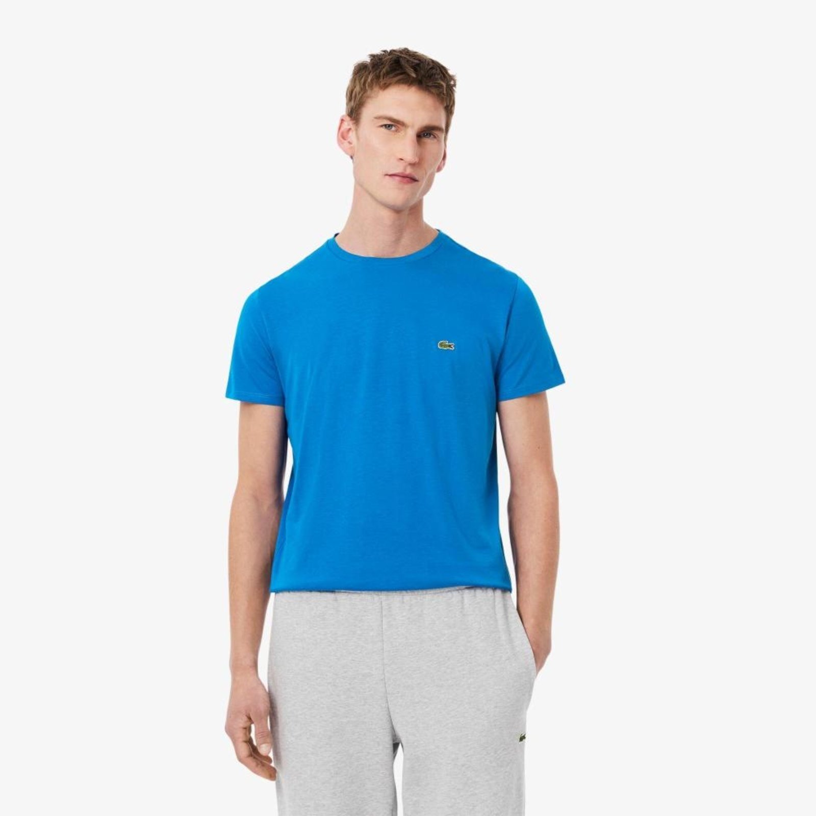 Camiseta Lacoste de Algodão Pima Azul